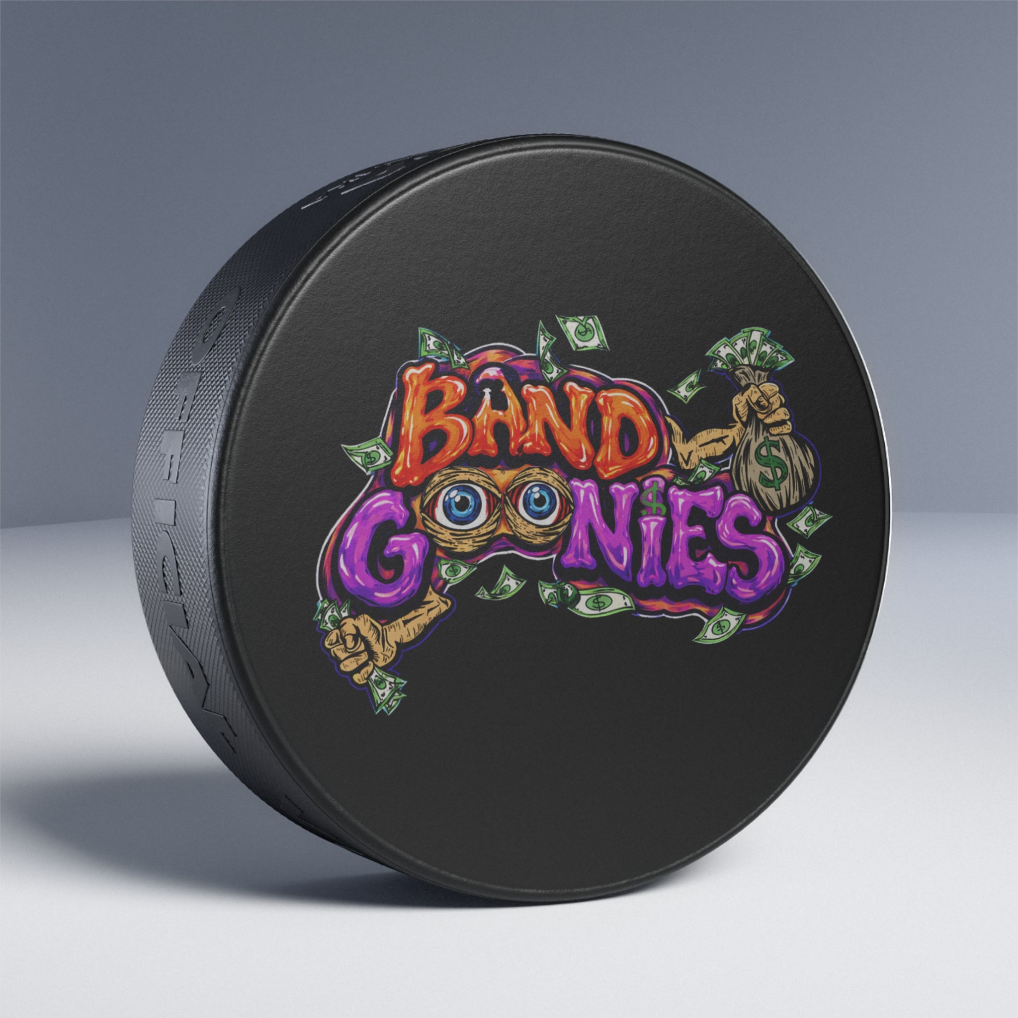 Hockey Puck | Orange & Purple Band Goonies