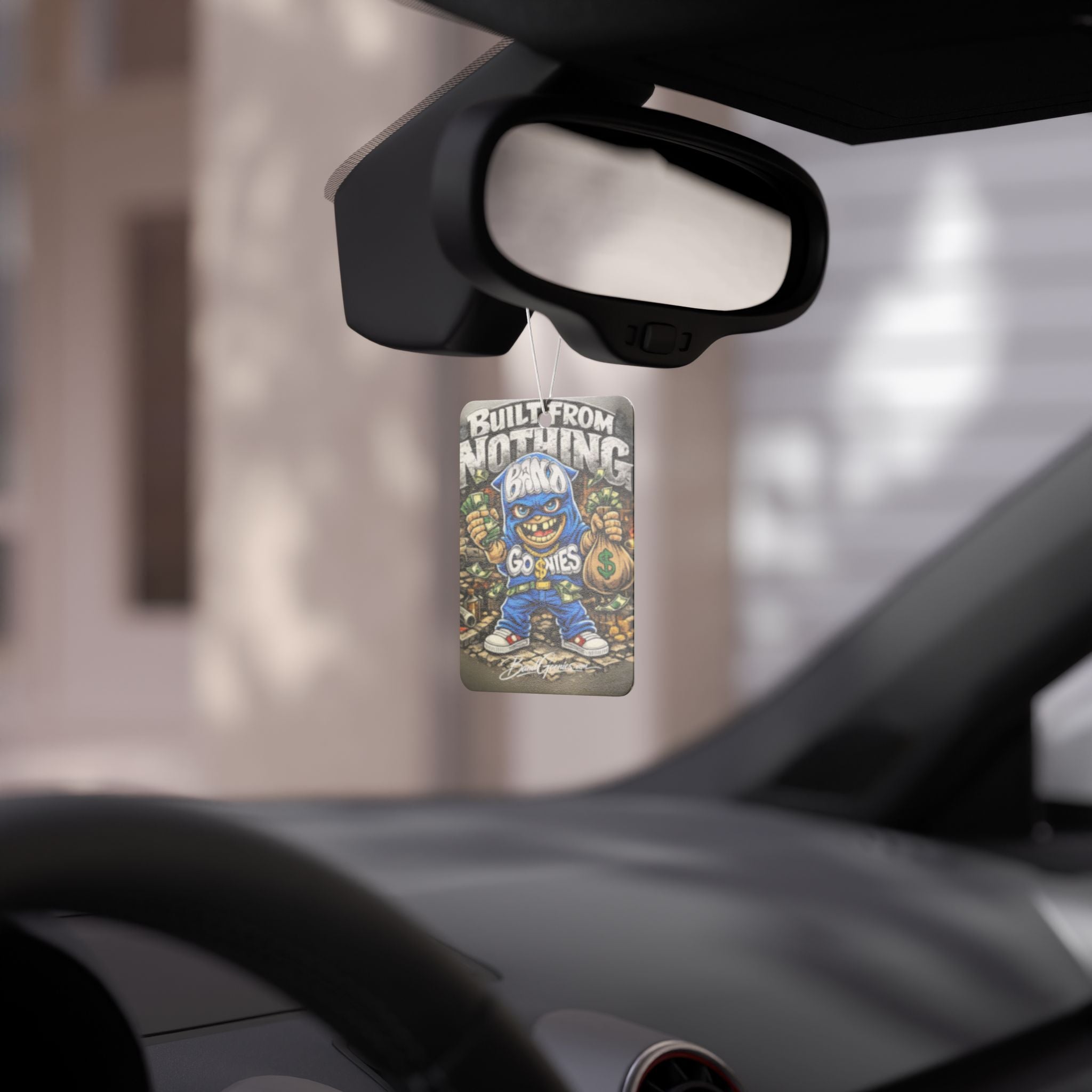 Car Air Freshener | Blue Goonie "Built from Nothing"