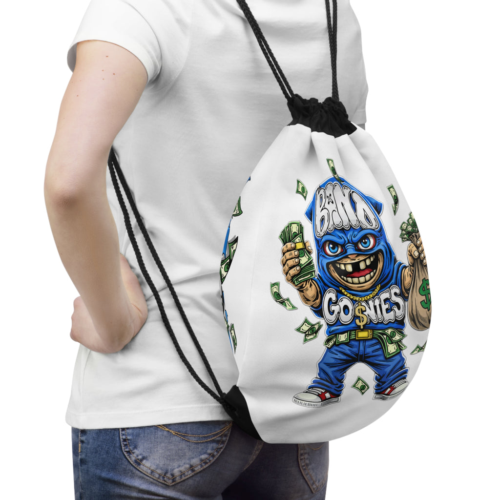 Drawstring Bag | White & Blue