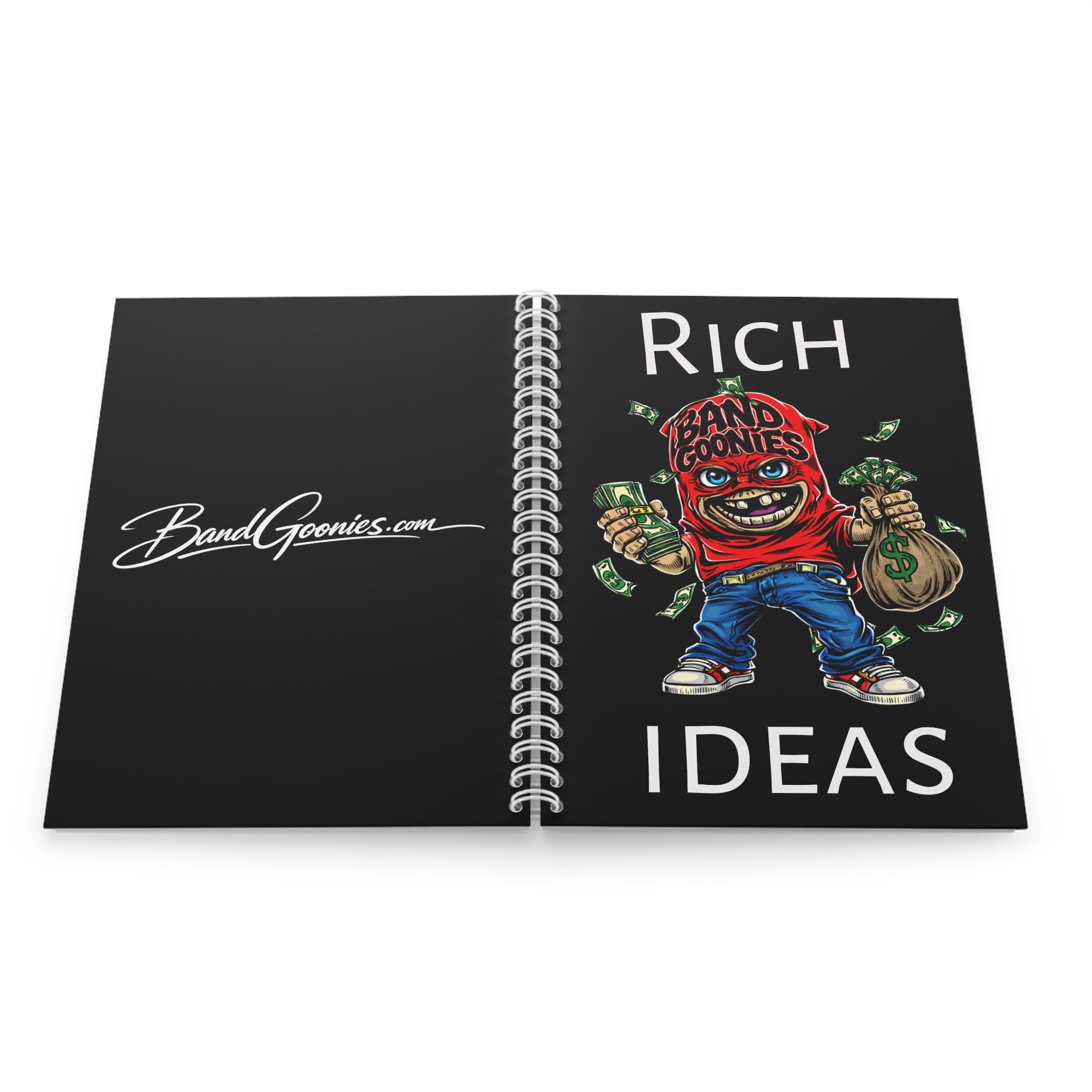 "Rich ideas" Red Goonie | Spiral Notebook (64 Sheets)