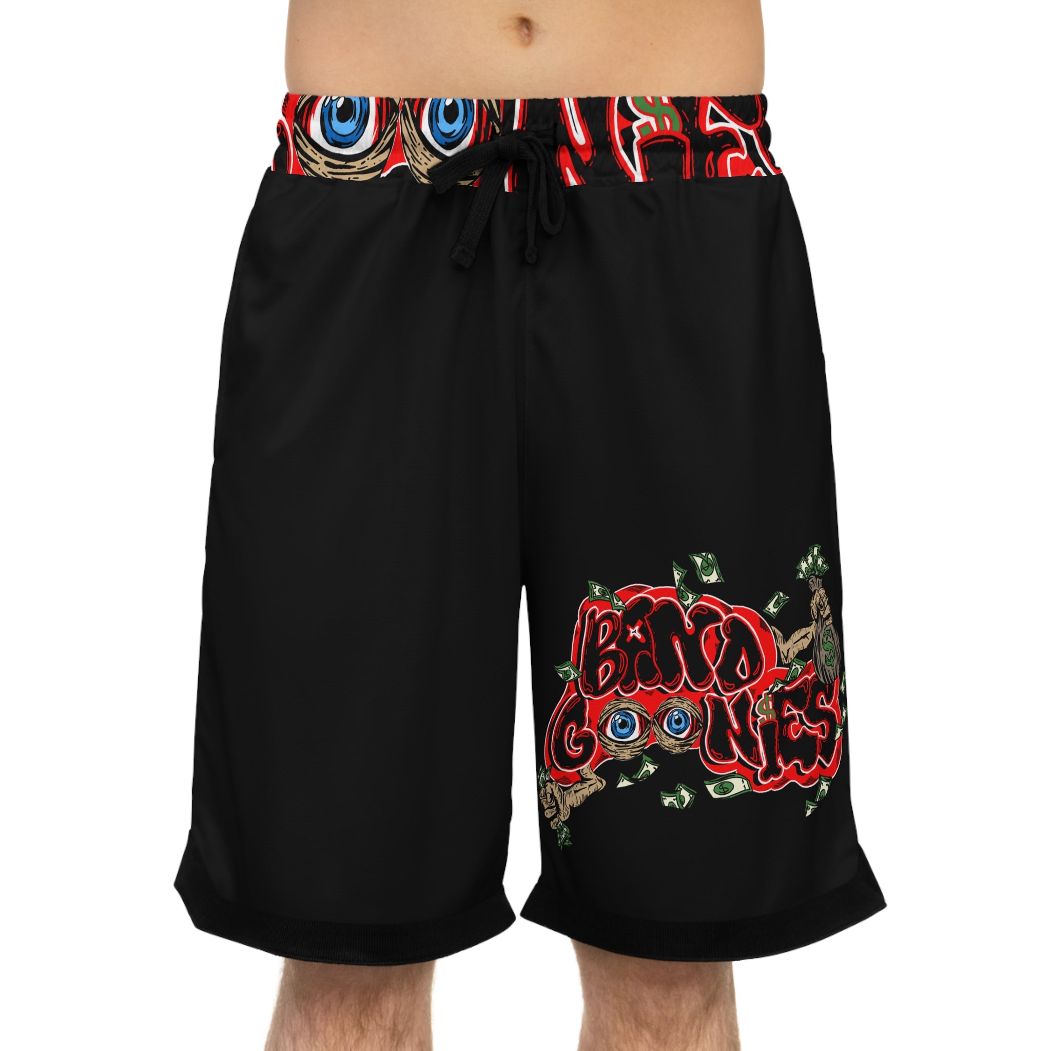 Basketball Rib Shorts (Black) | Red Band Goonies