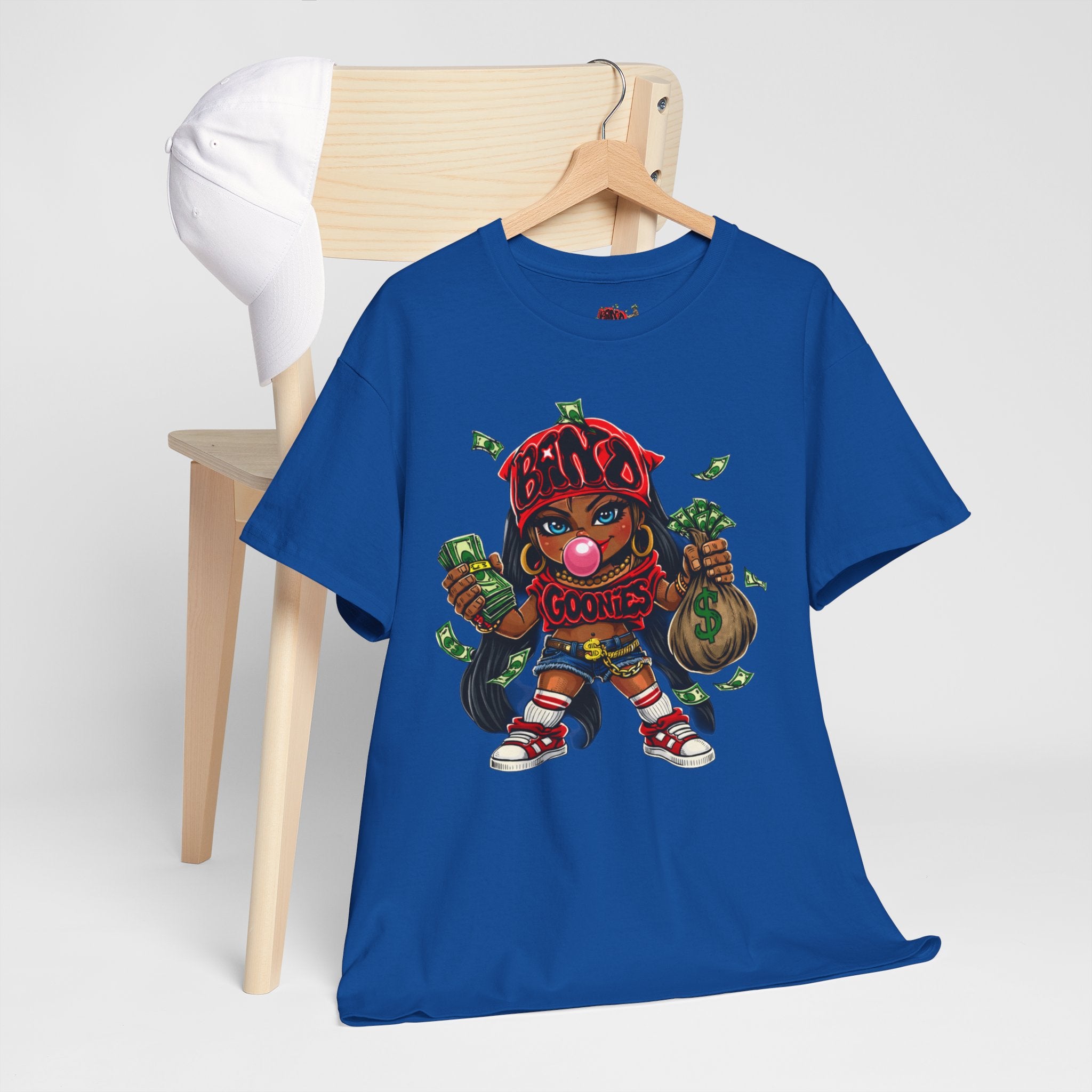 Heavy Cotton T-Shirt | Girl Goonie "Bubblegum Girl"