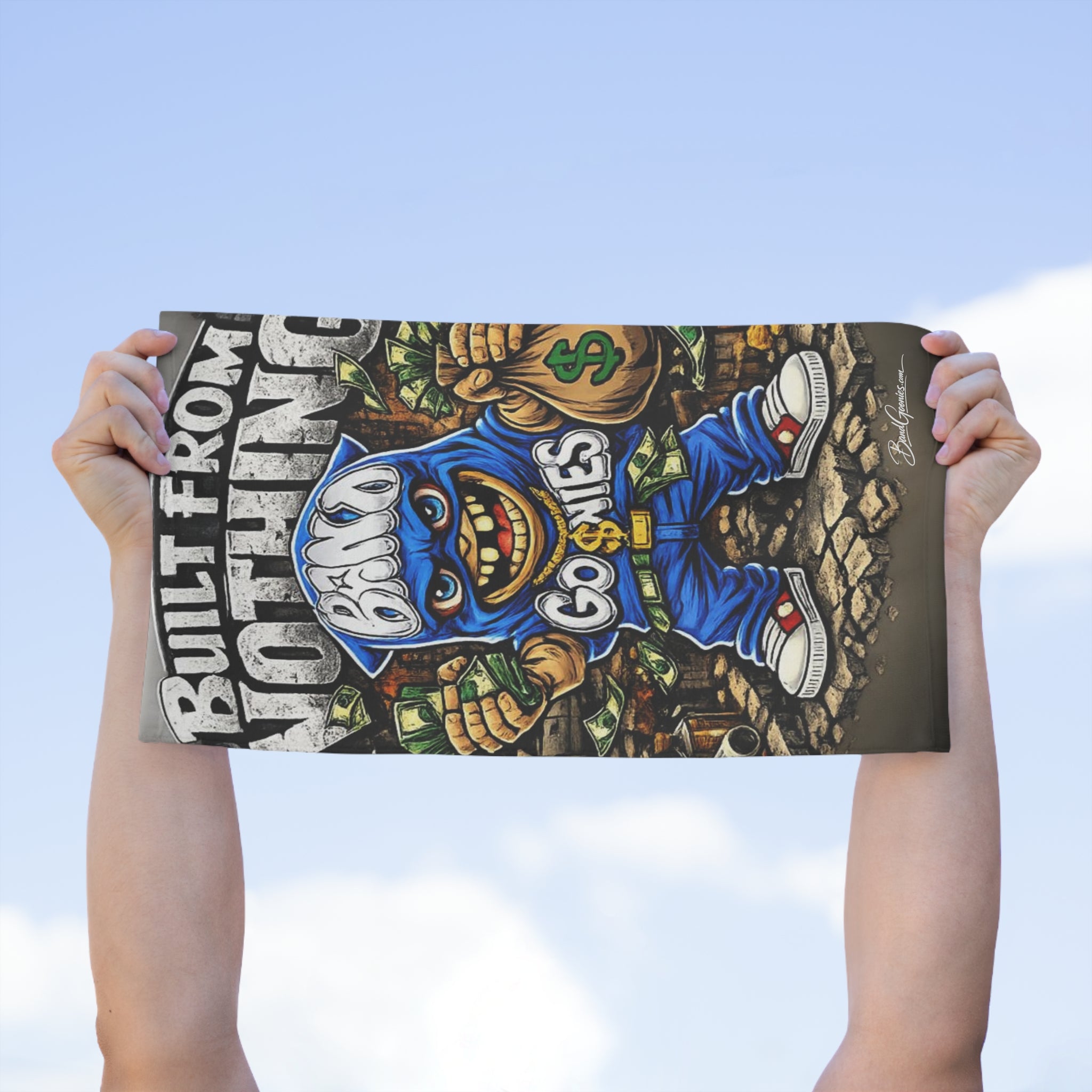 Rally Towel (11x18) | Blue Goonie "Built from Nothing"