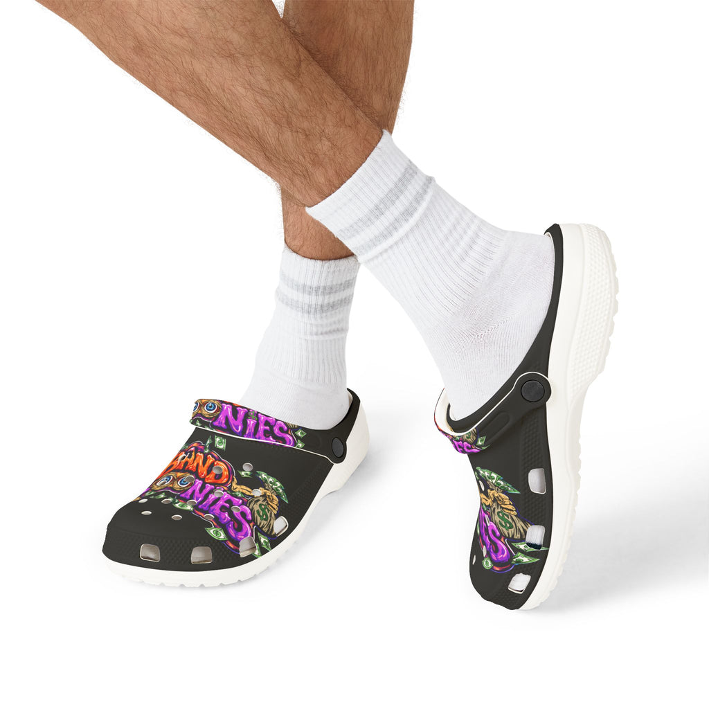 Foam Rubber Clog Shoes | Orange & Purple Band Goonies