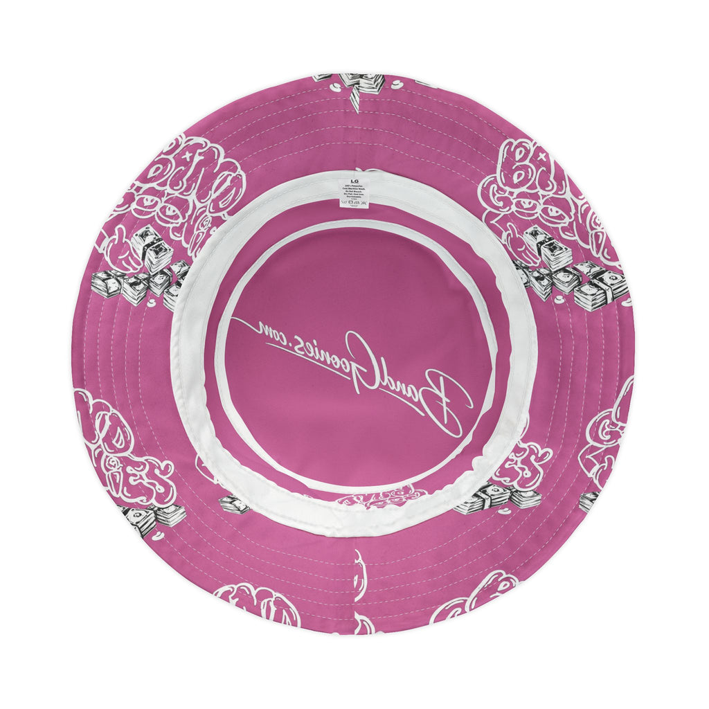Pink & White Band Goonies Bucket Hat