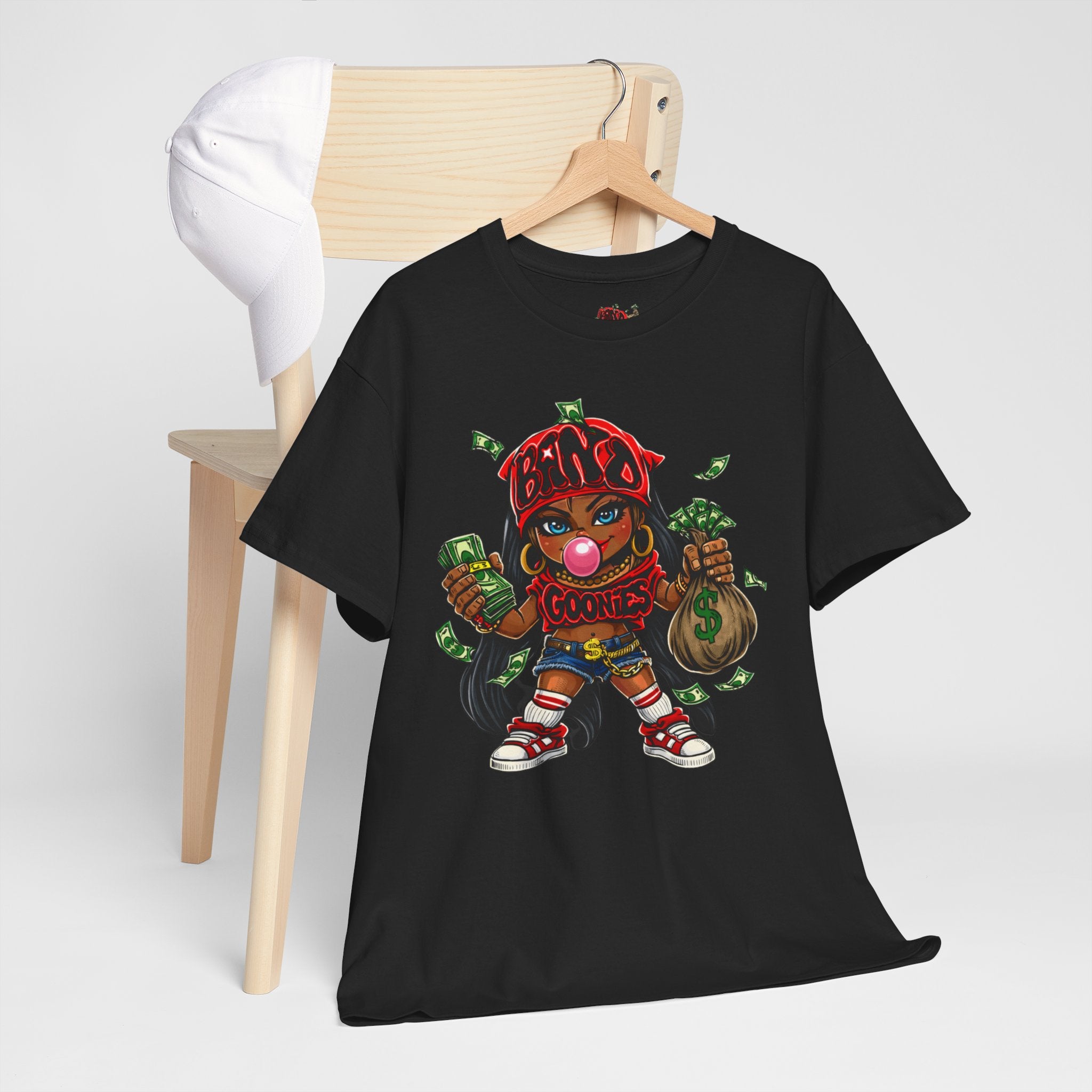 Heavy Cotton T-Shirt | Girl Goonie "Bubblegum Girl"