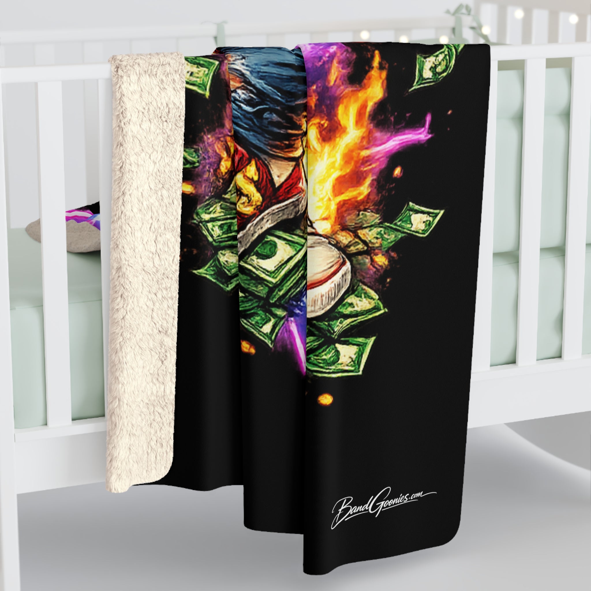 Sherpa Fleece Blanket | Red Goonie "Funds & Fire"