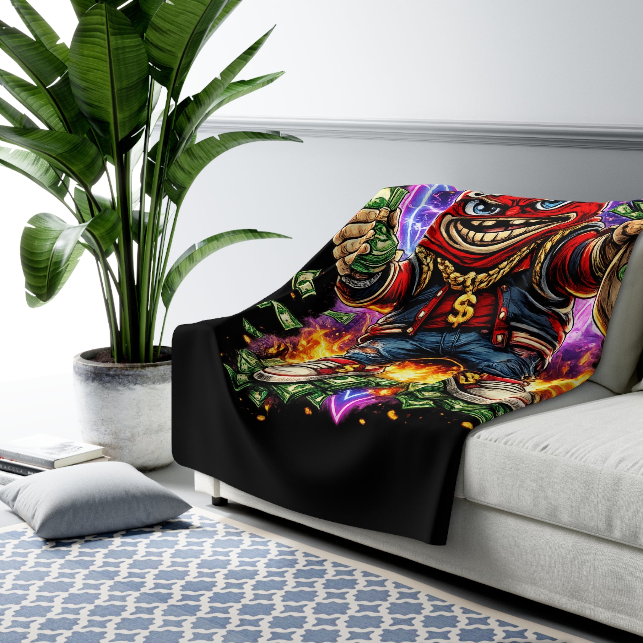 Sherpa Fleece Blanket | Red Goonie "Funds & Fire"