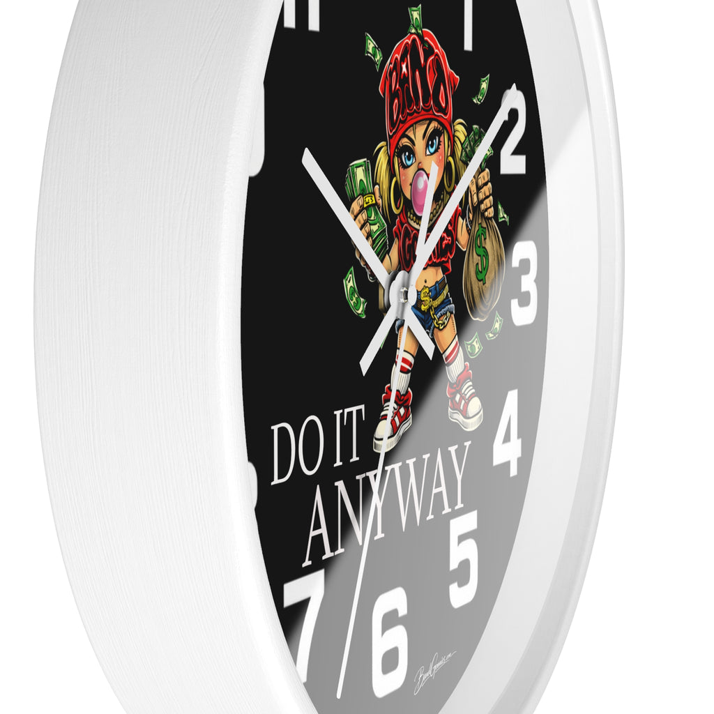 Wall Clock | Girl Goonie "Do it Anyway" (Round 10" x 10")