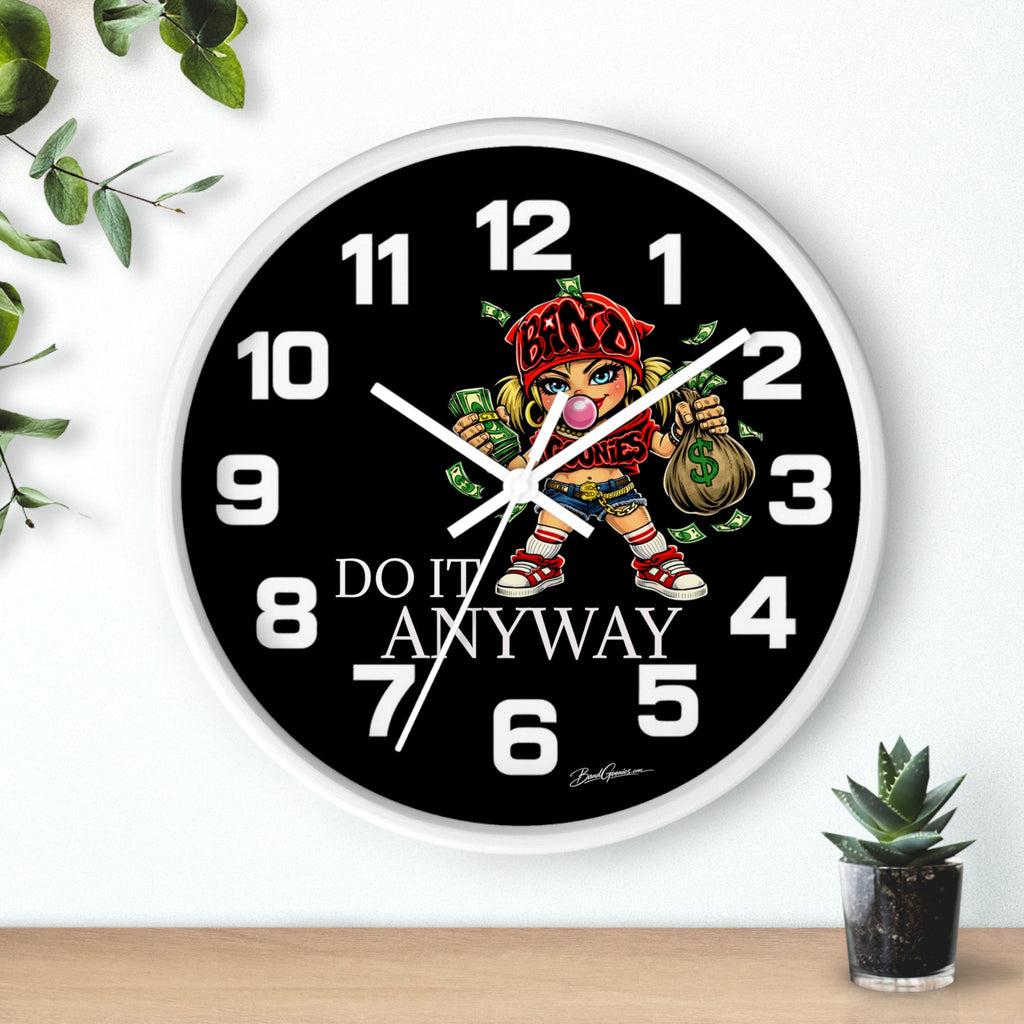Wall Clock | Girl Goonie "Do it Anyway" (Round 10" x 10")