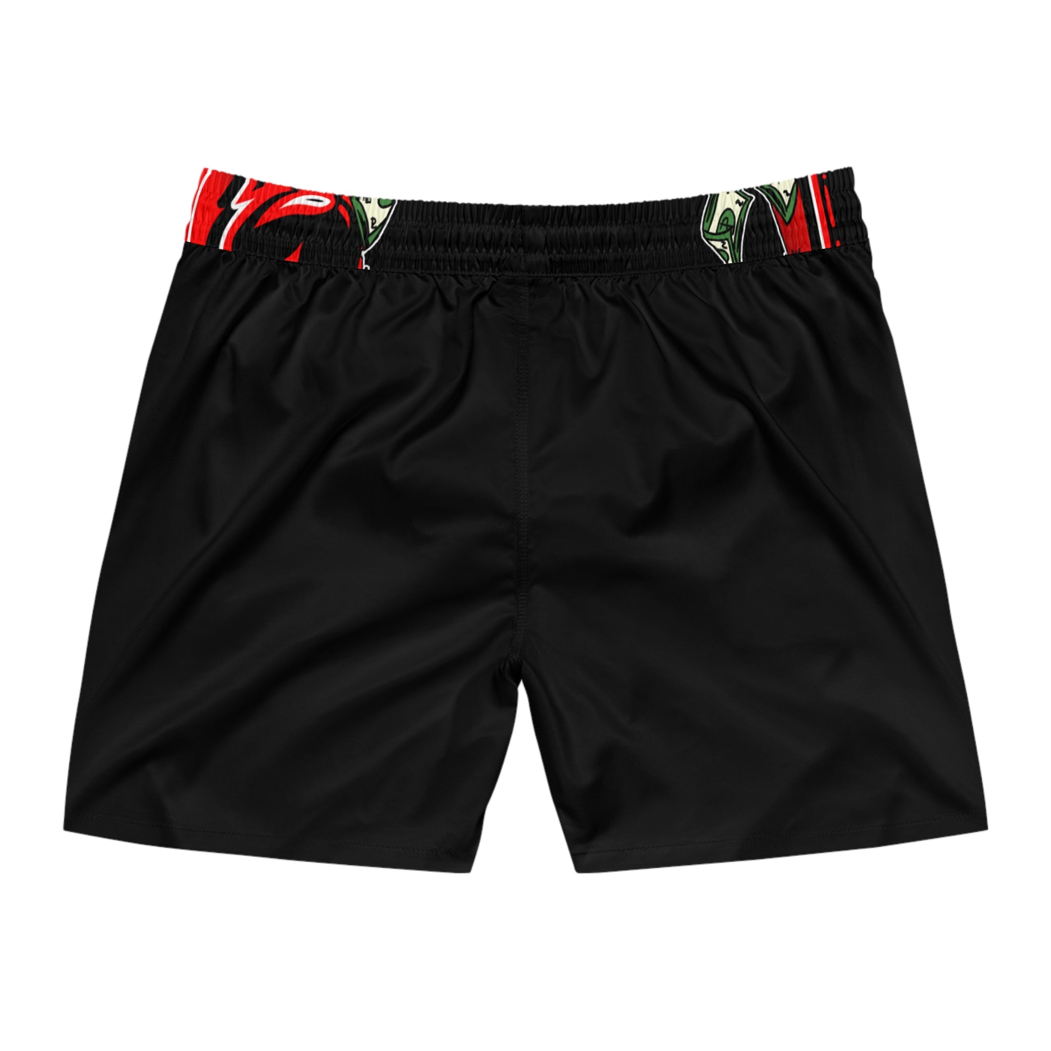 Men's Mid-Length Swim Shorts | Black & Red