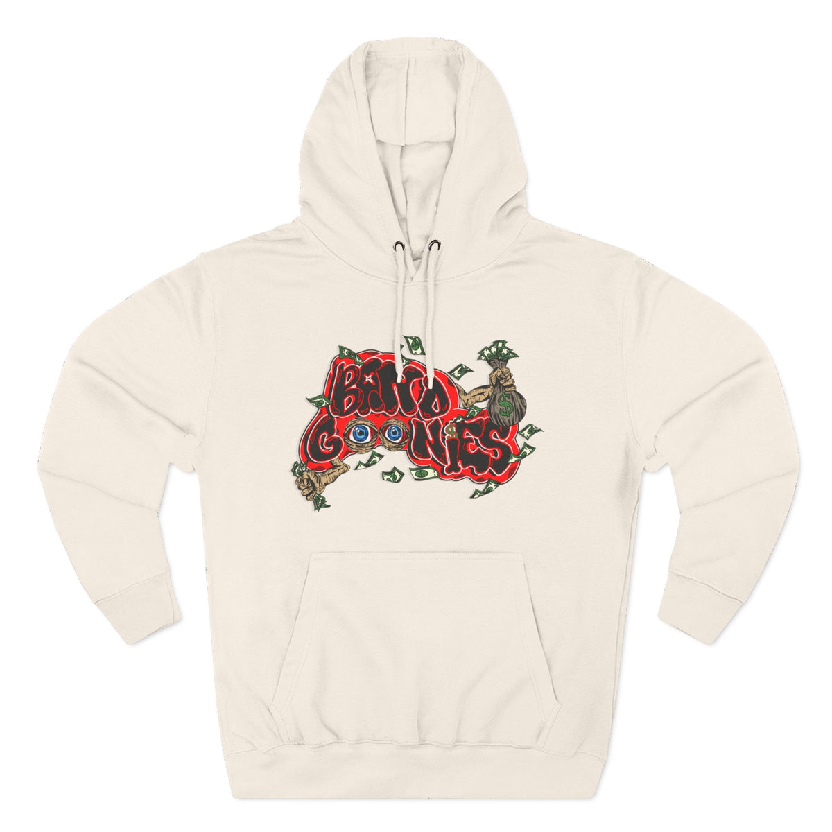 Three-Panel Fleece Hoodie