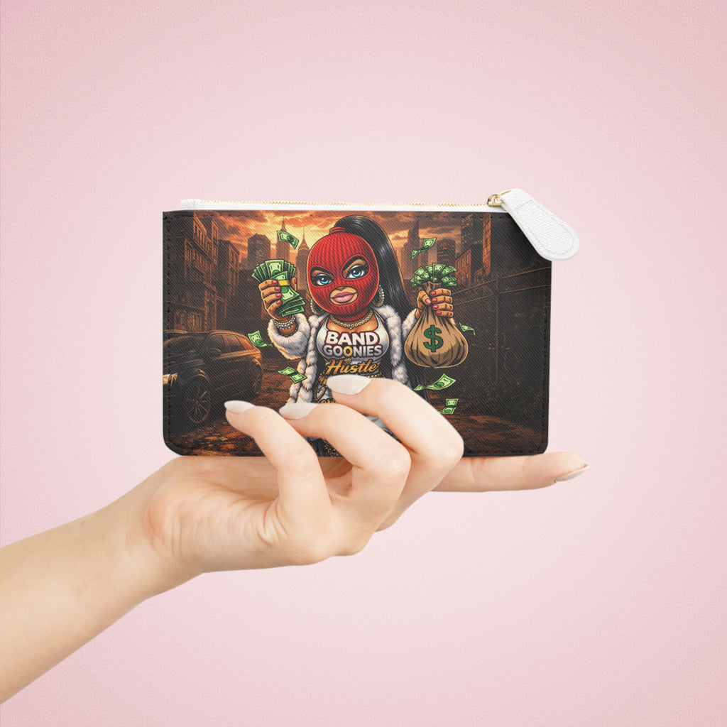 Mini Clutch Bag | Red Girl Goonie "Hustle over Hype"