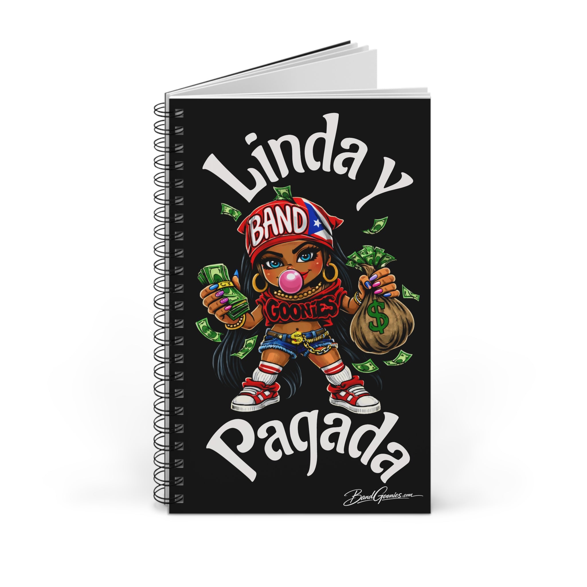 "Linda y Pagada" Girl Goonie | Spiral Journal (80 Sheets)