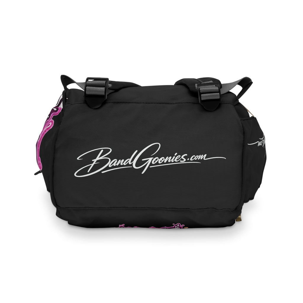 Multifunctional Diaper Backpack (Black) | Pink & Purple BG Babies "Sunroofs & Starbucks"