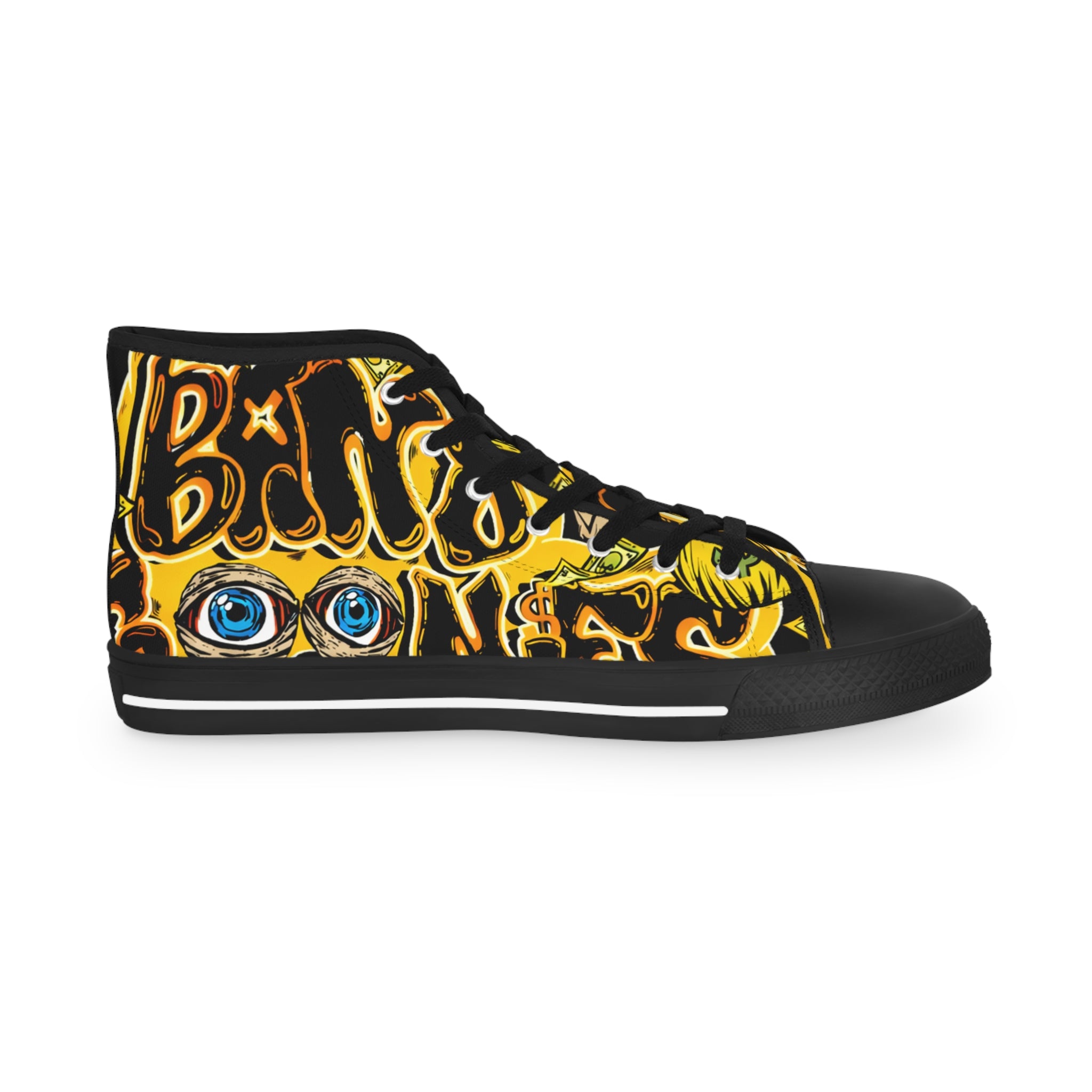 Men's High Top Sneakers | Yellow Band Goonies