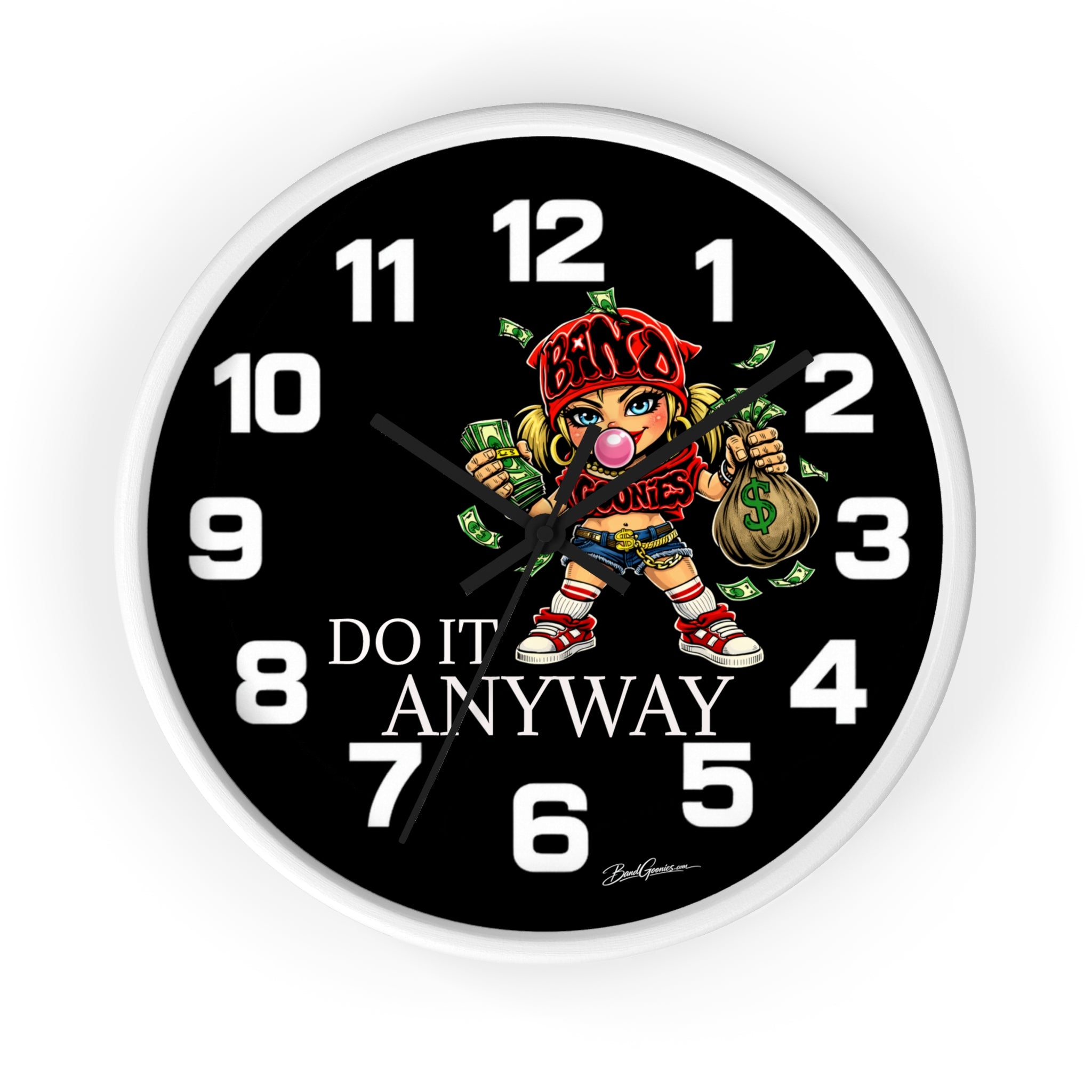 Wall Clock | Girl Goonie "Do it Anyway" (Round 10" x 10")