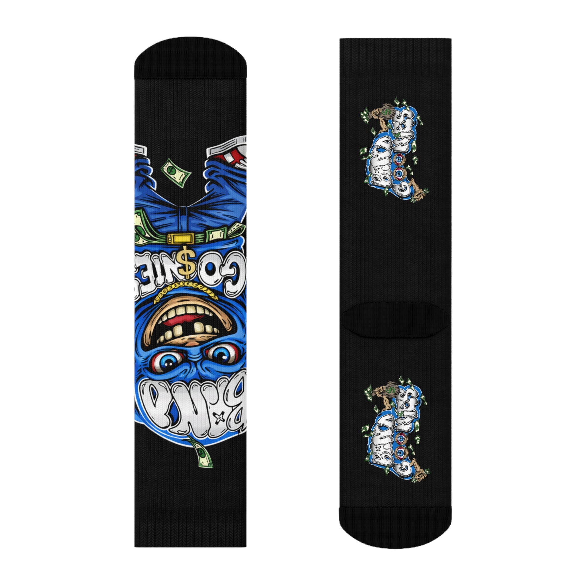 Crew Socks | Black & Blue