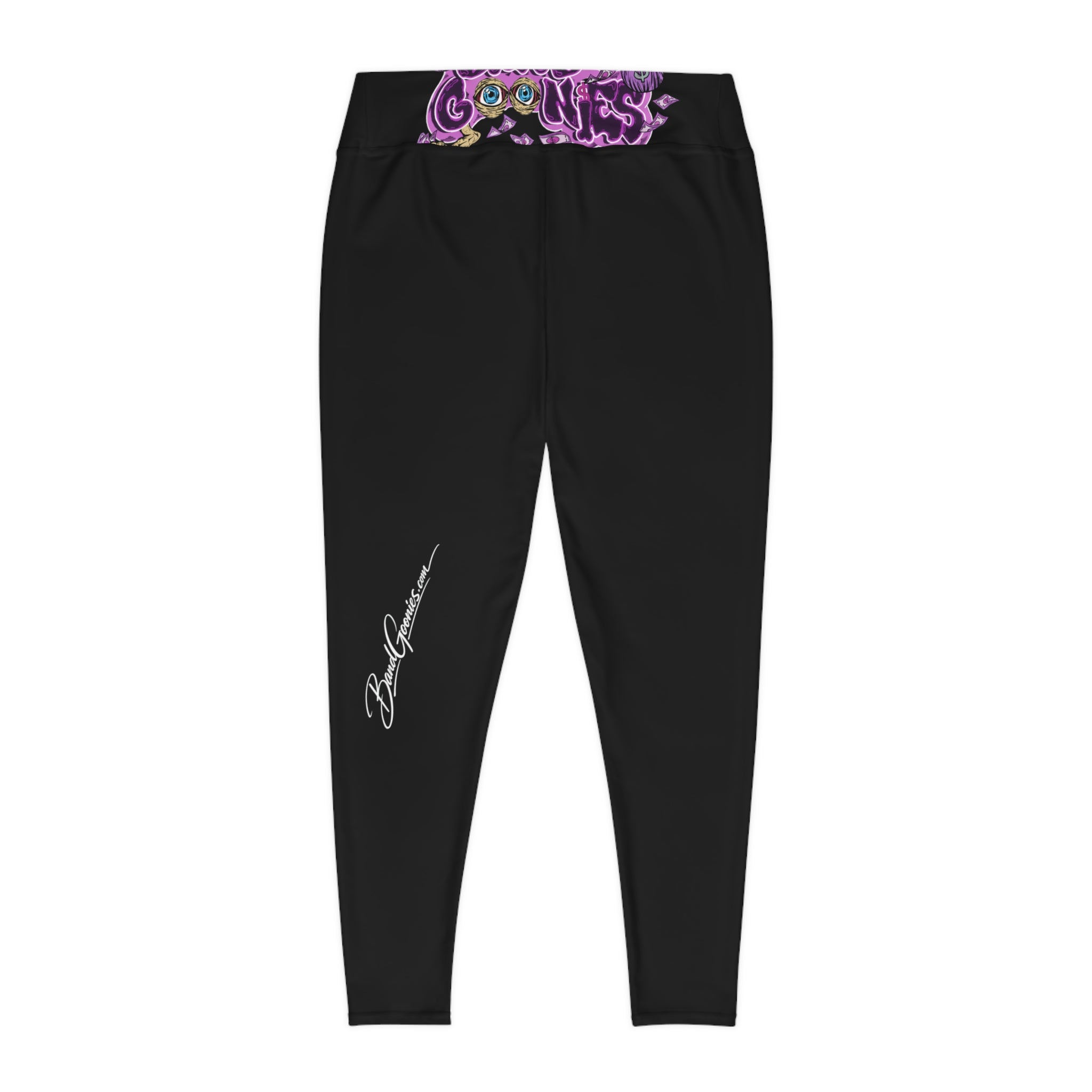 Plus Size Leggings (Black) | Purple Band Goonies