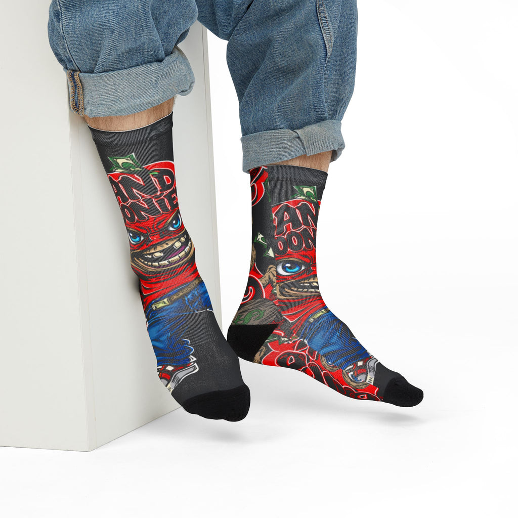 Crew Socks | Black & Red