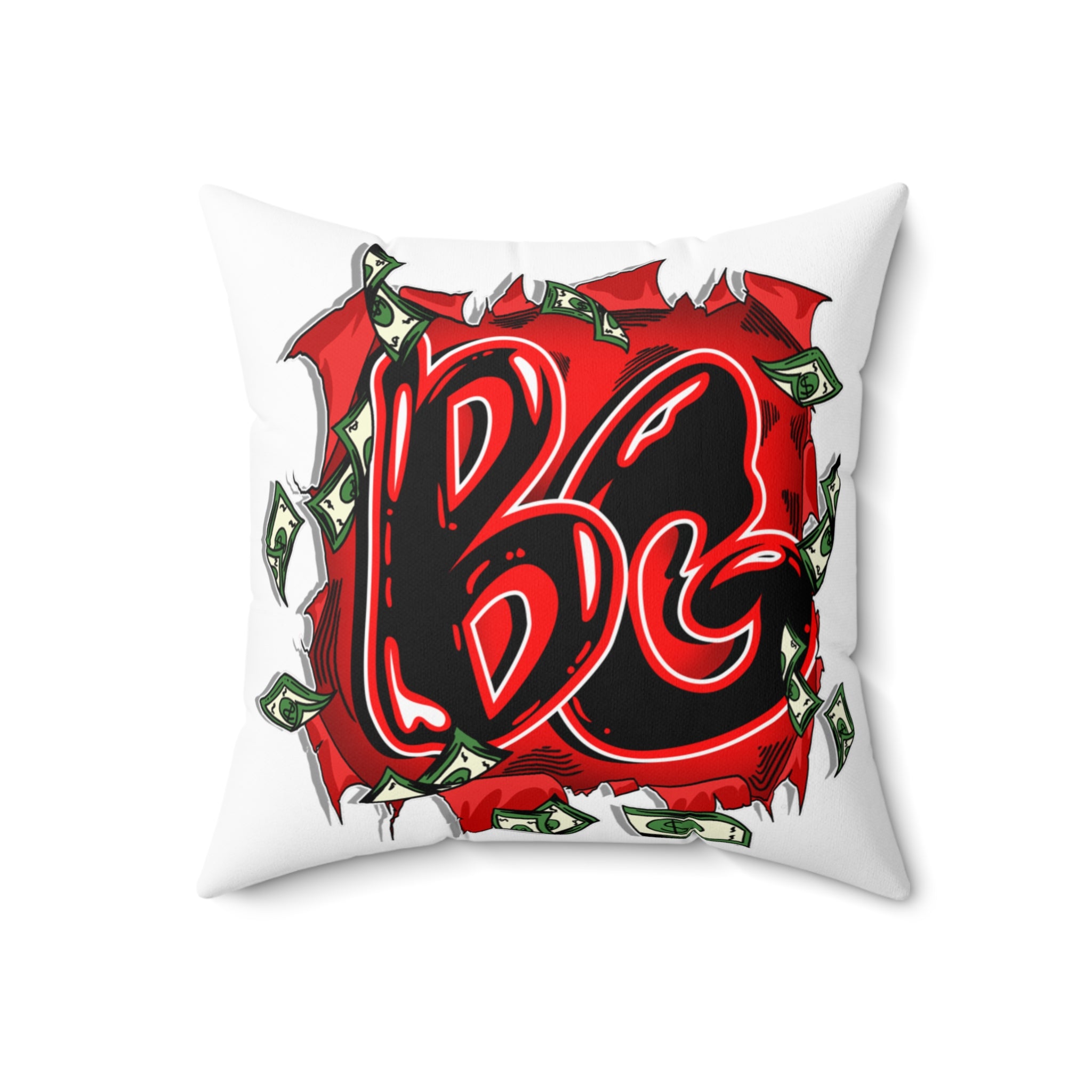 Spun Polyester Square Pillow | Red Goonie