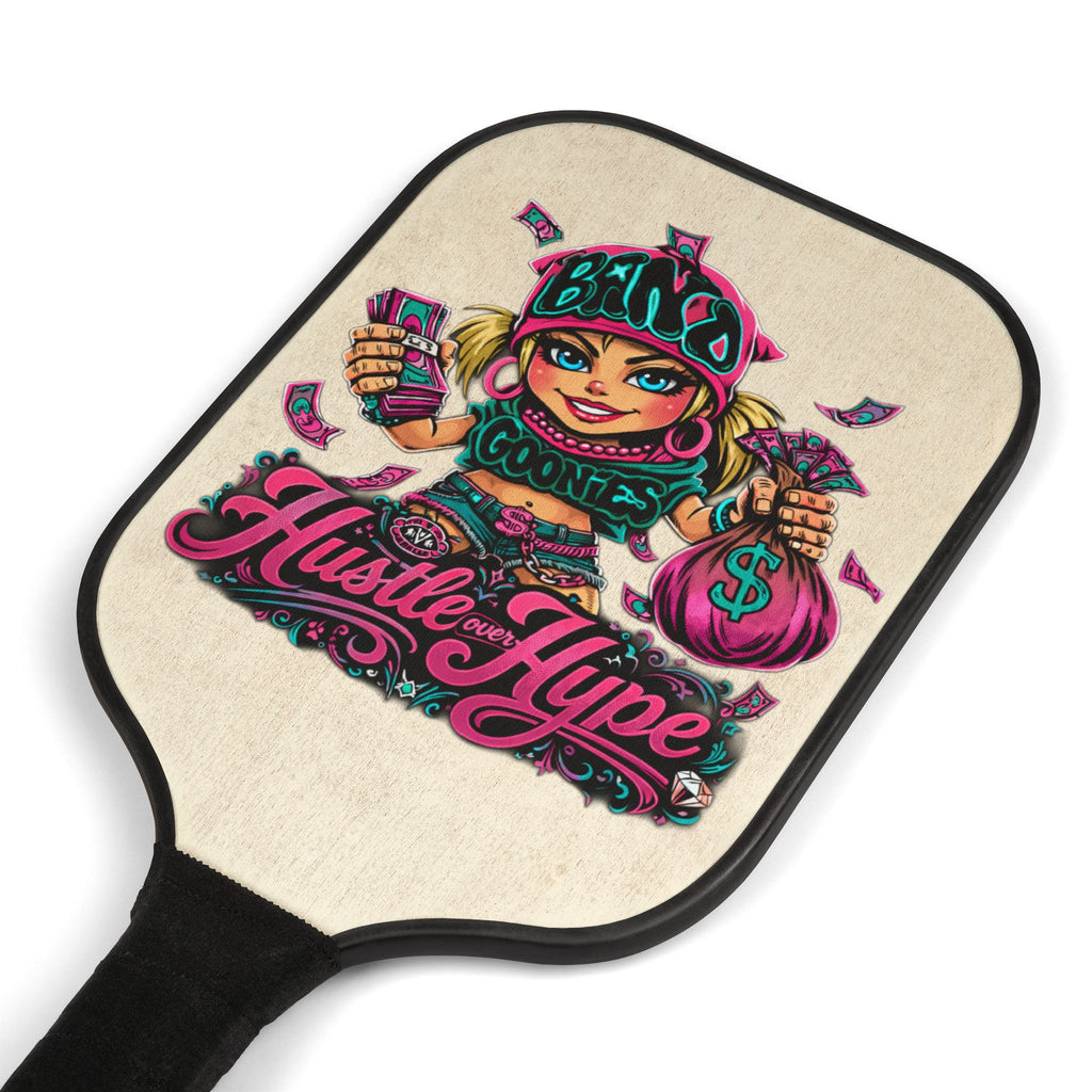 Pickleball Kit | Pink & Teal Girl Goonie "Hustle over Hype"