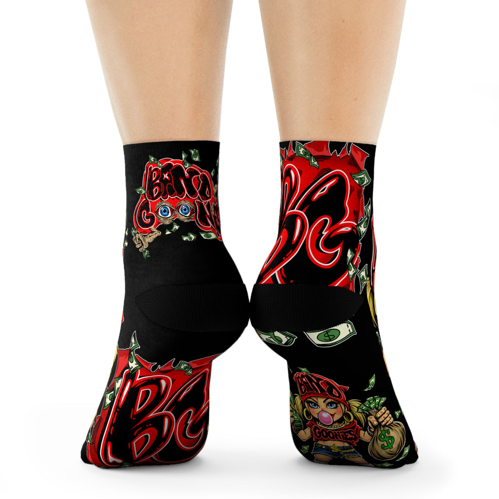 Red Girl Goonie Crew Socks