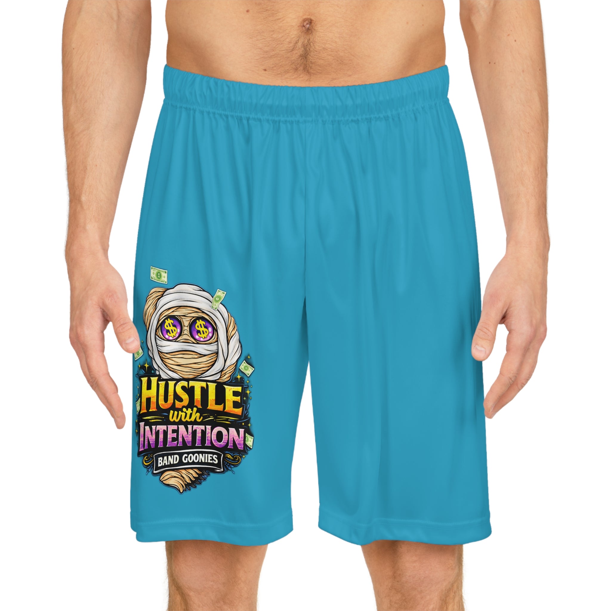Basketball Shorts (Turquoise) | OG Goonie "Hustle with Intention"