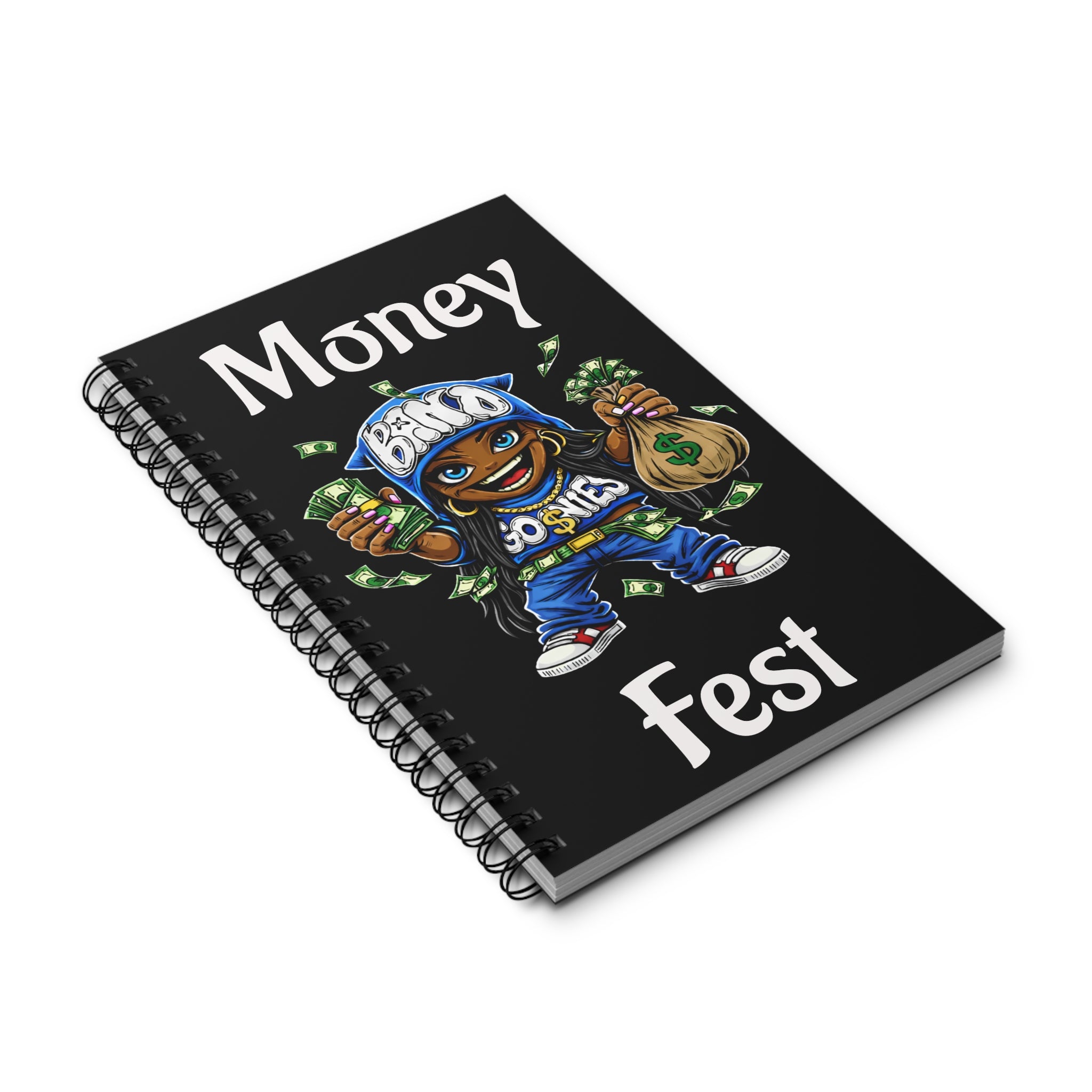 Spiral Journal | "Money Fest" Blue Girl Goonie (80 Sheets)