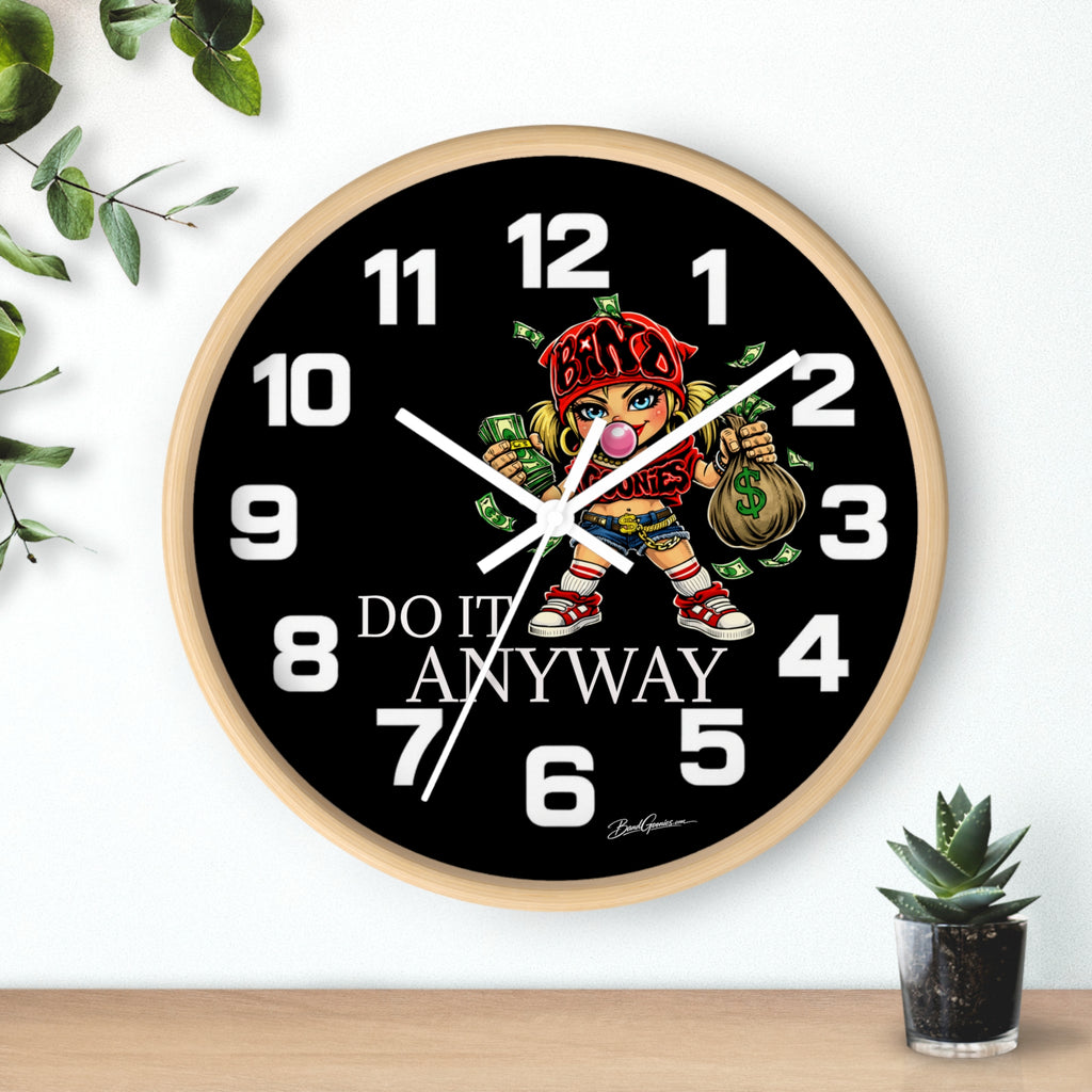 Wall Clock | Girl Goonie "Do it Anyway" (Round 10" x 10")
