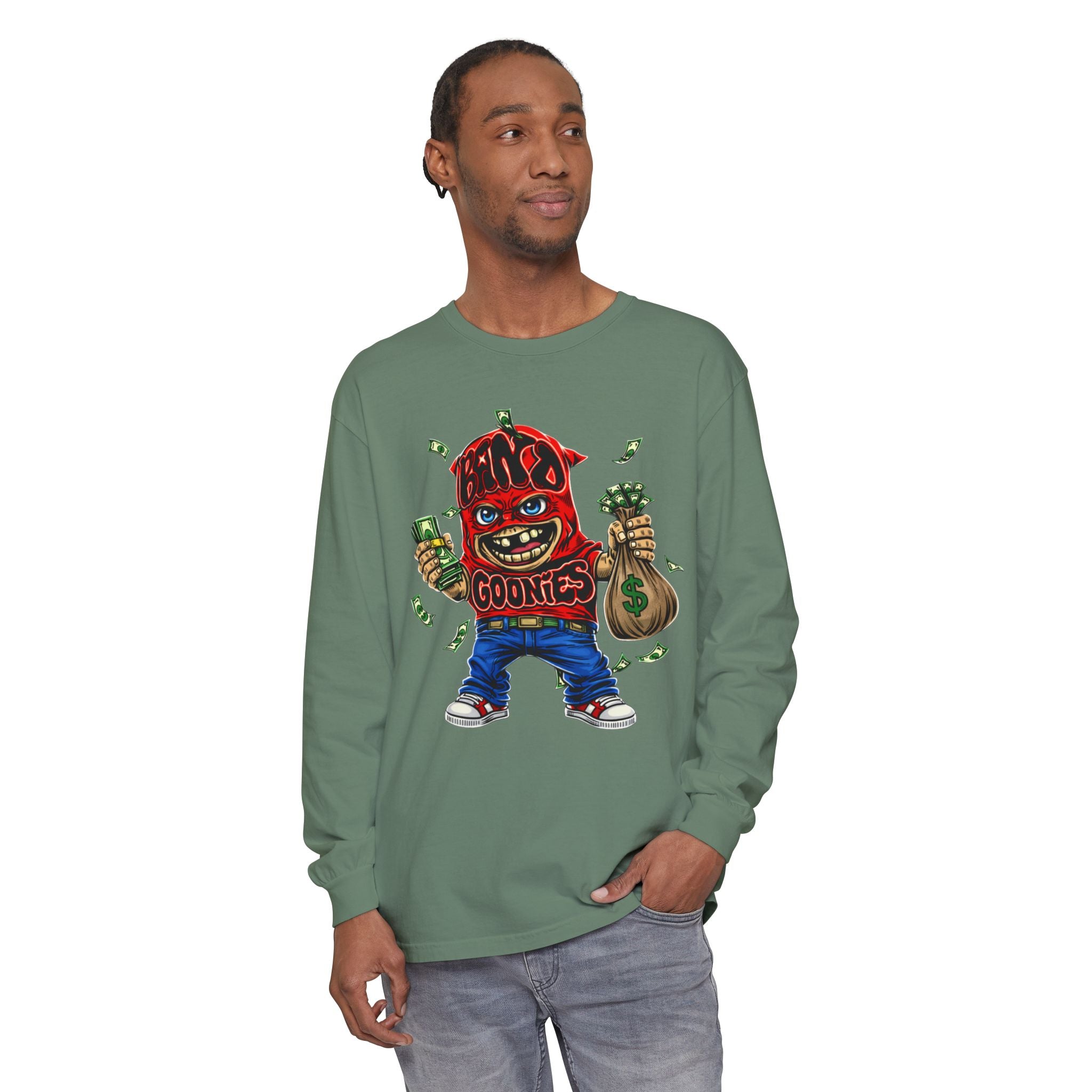 Garment-Dyed Long Sleeve T-Shirt | Red Band Goonie