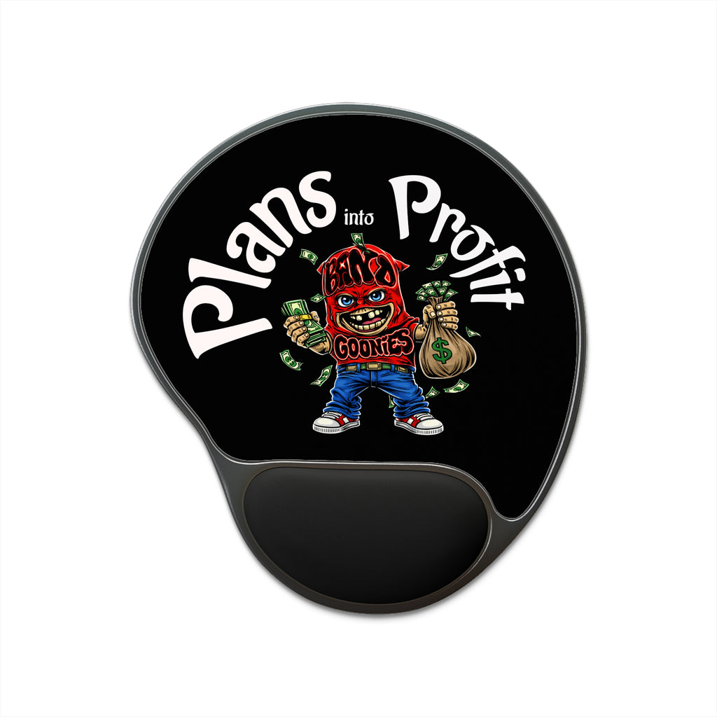 Red Goonie "plans into Profit" Mouse Pad with Wrist Rest