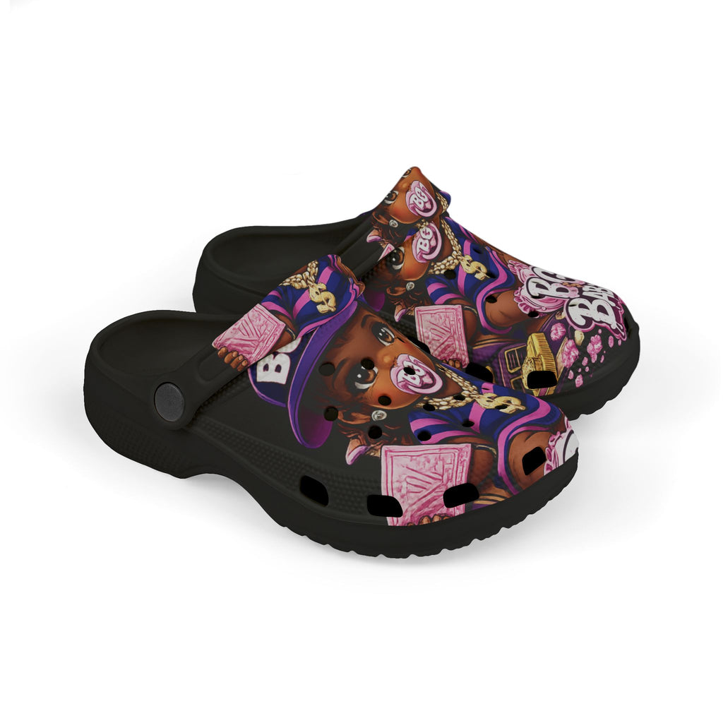 Kid's Foam Clogs (Black) | Pink BG Babies "Sunroofs & Starbucks"