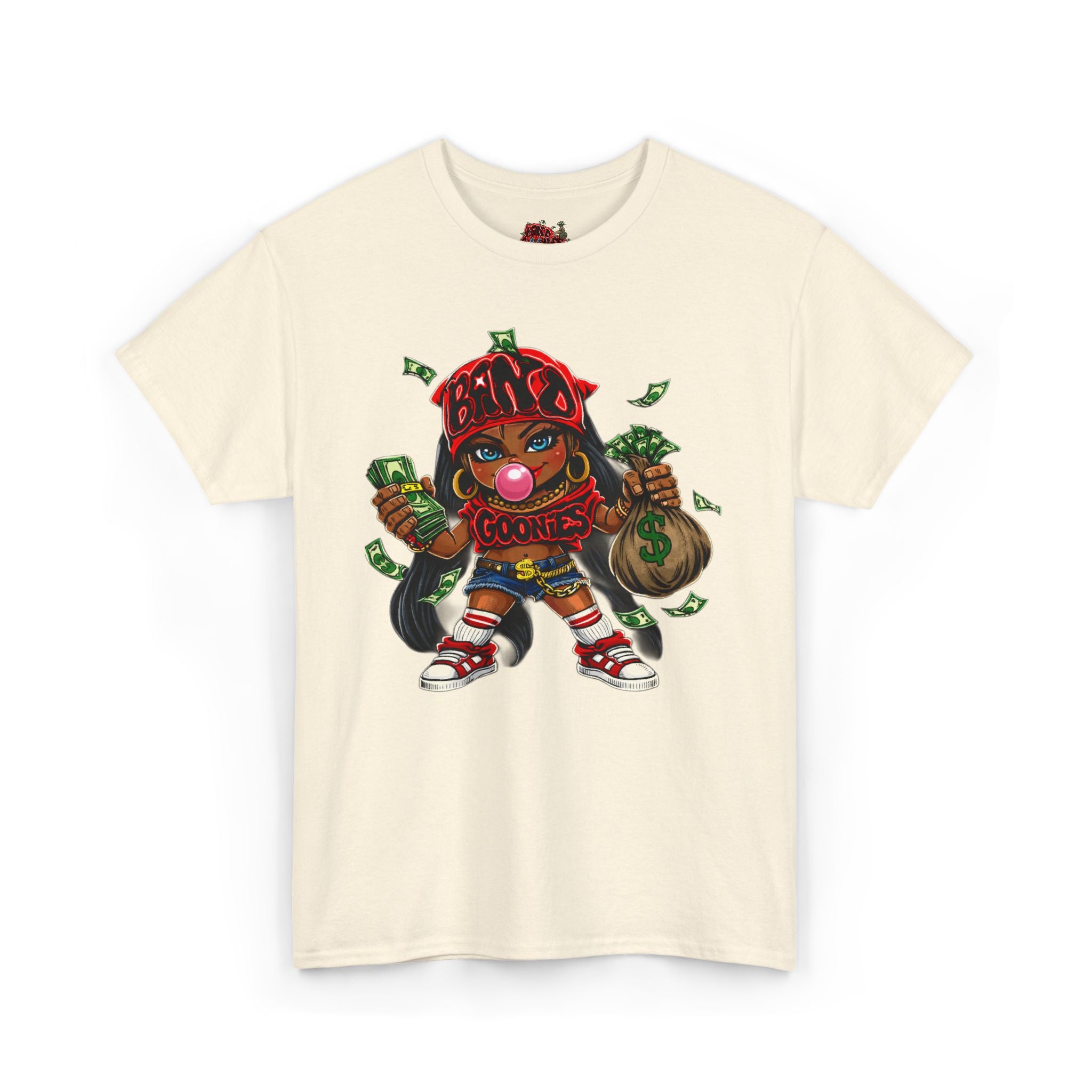 Heavy Cotton T-Shirt | Girl Goonie "Bubblegum Girl"