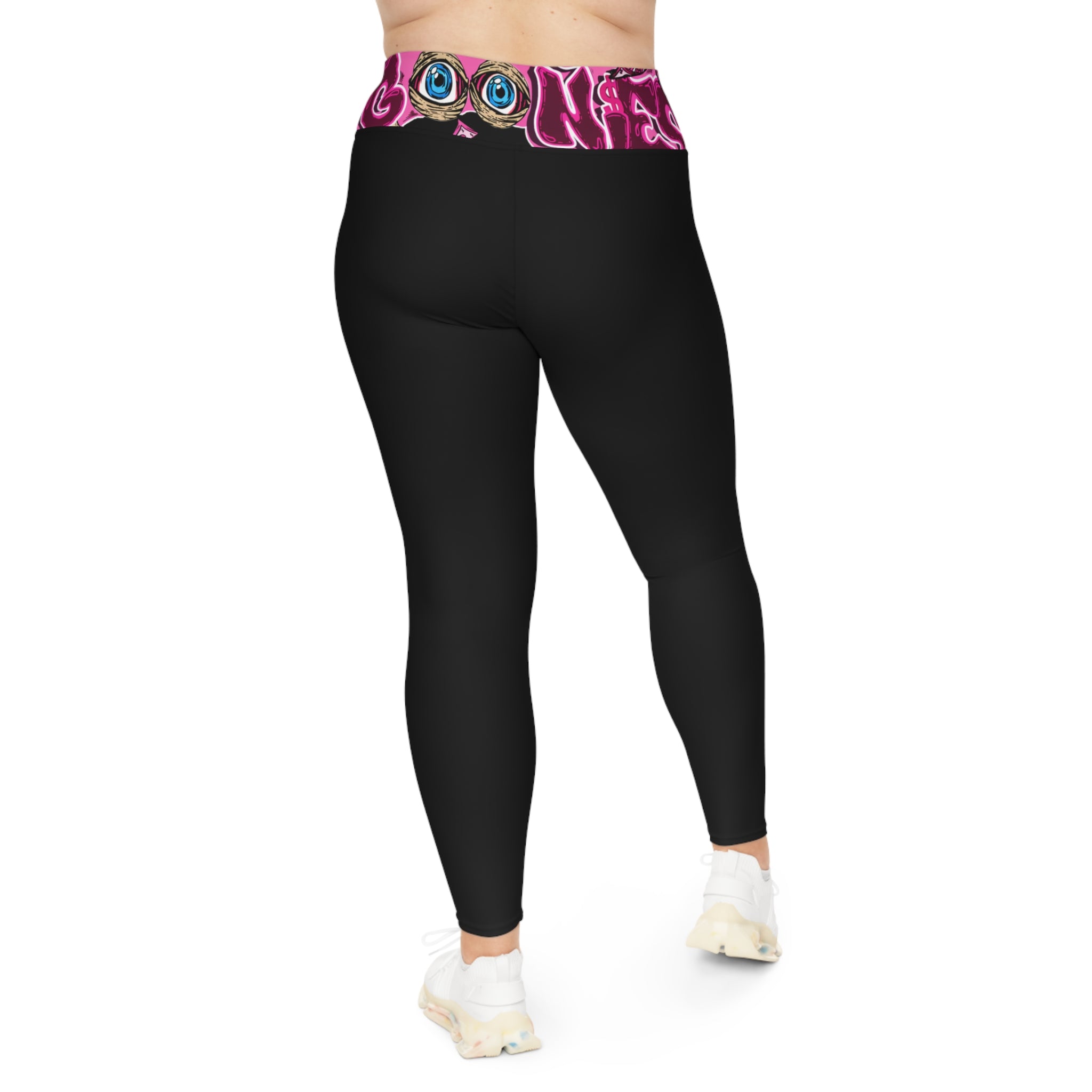 Plus Size Leggings (Black) | Pink Band Goonies