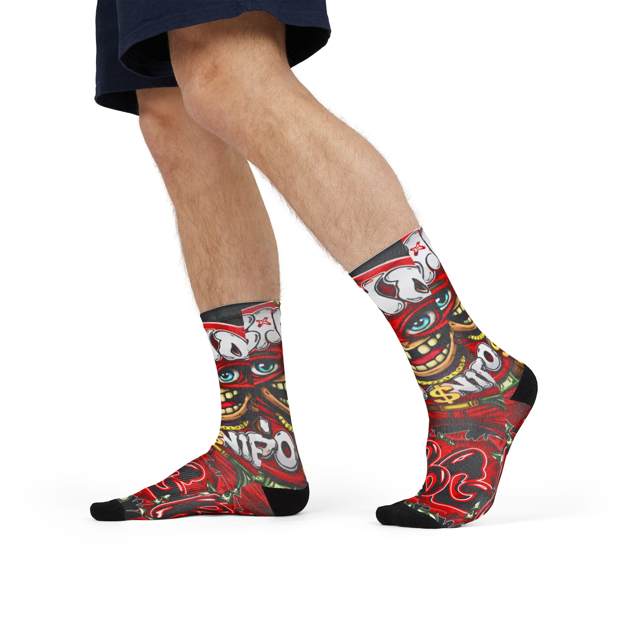 Red Goonie Crew Socks