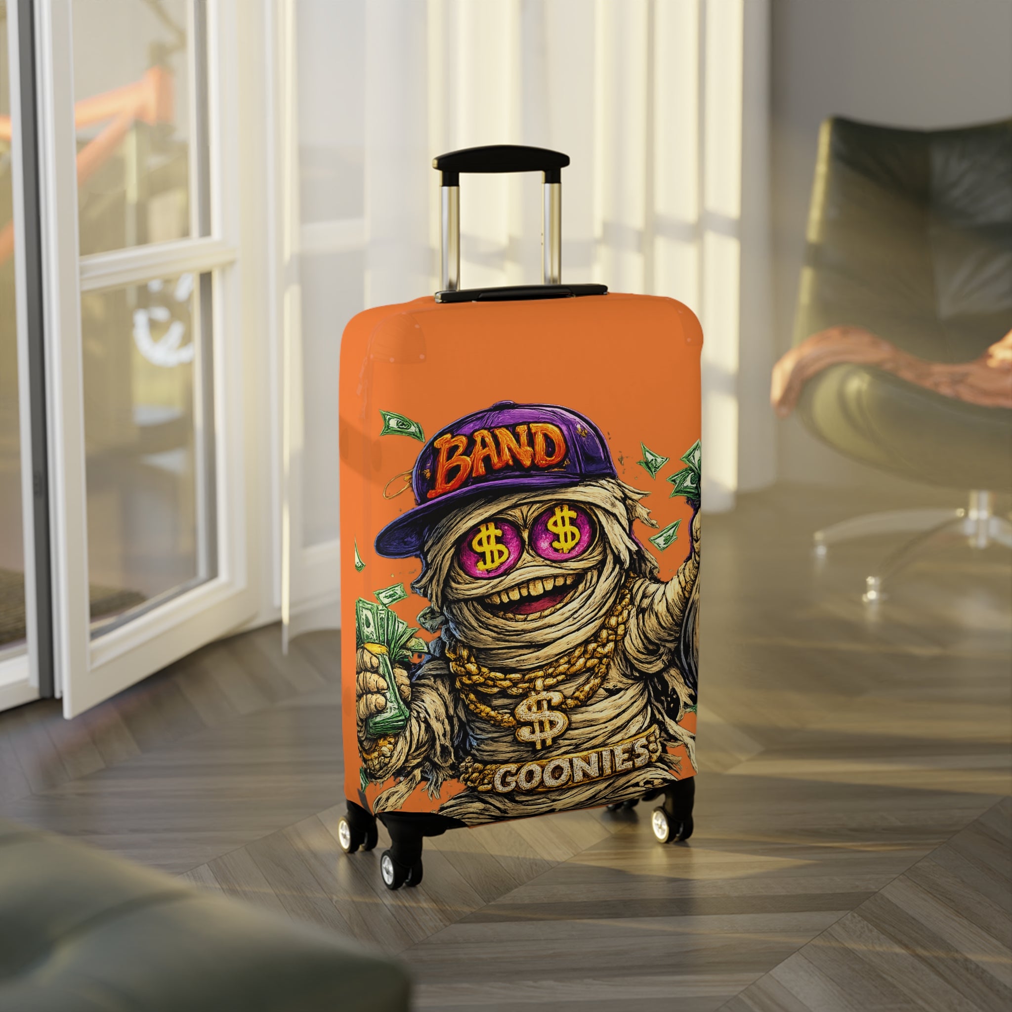 Luggage Cover |Orange & Purple OG Goonie