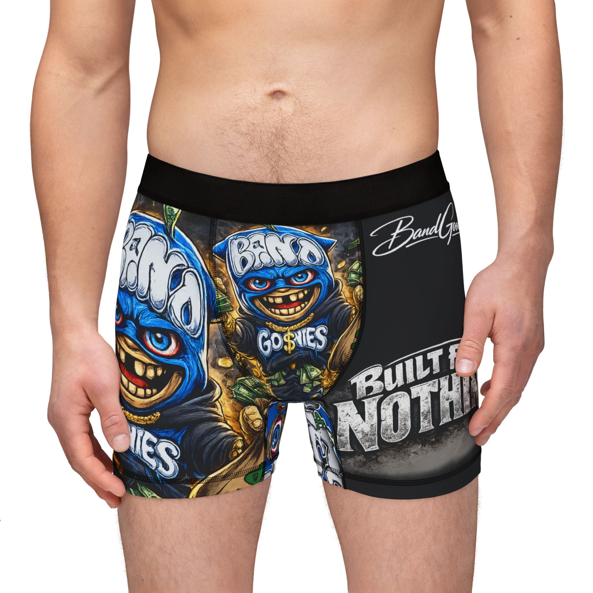Men's Boxers (Black) | Blue Goonie "Built from Nothing"