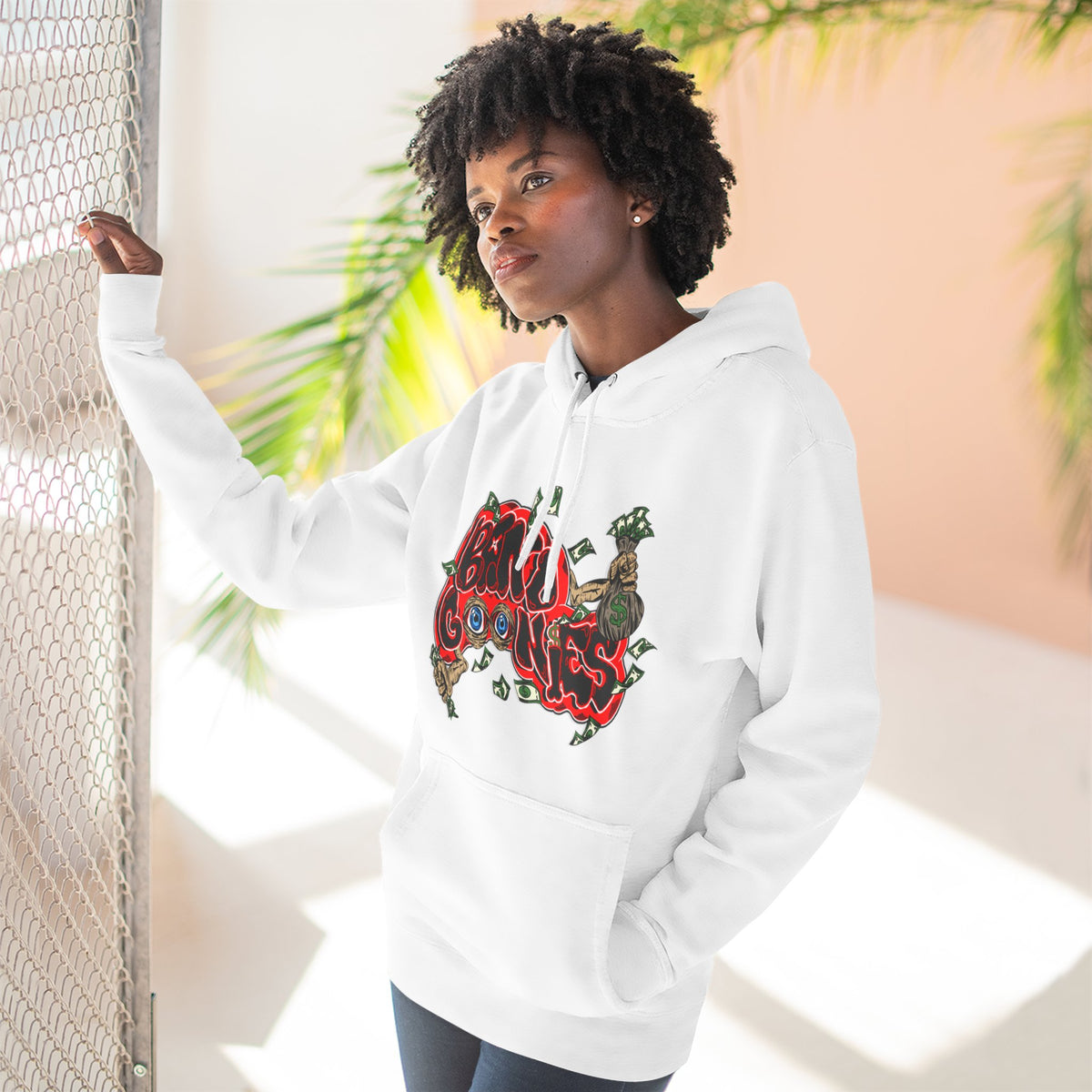 Three-Panel Fleece Hoodie