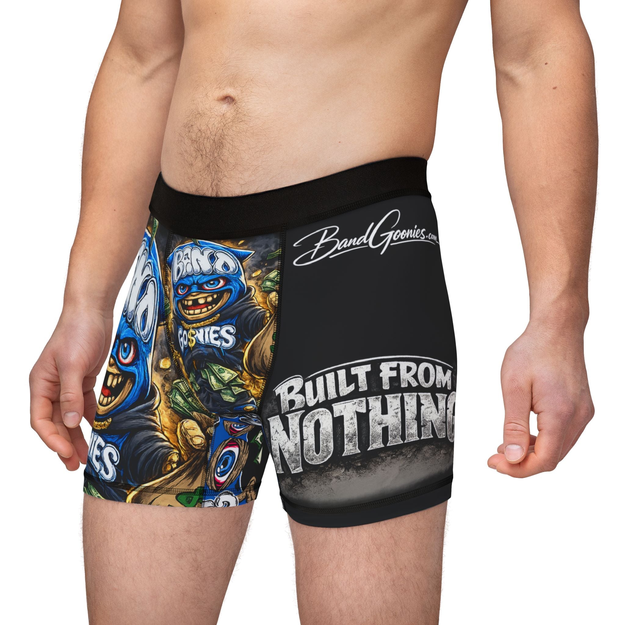 Men's Boxers (Black) | Blue Goonie "Built from Nothing"