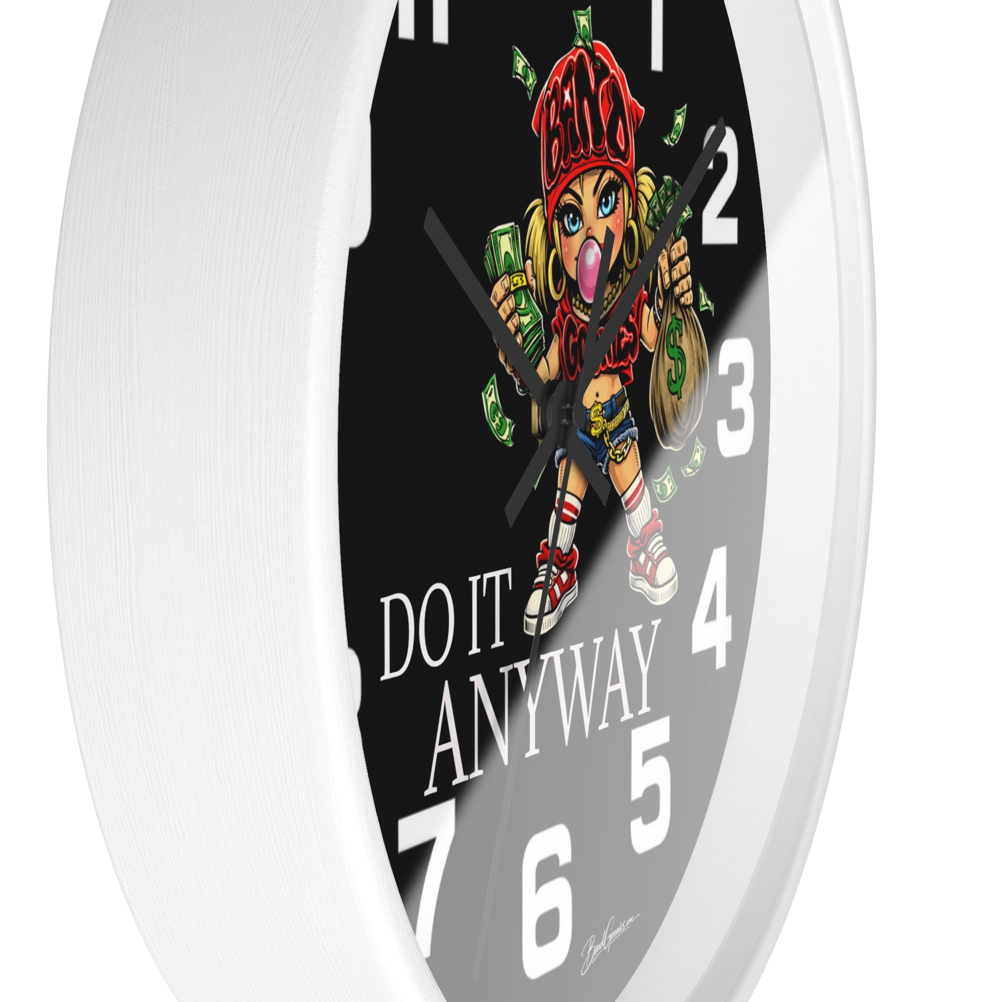 Wall Clock | Girl Goonie "Do it Anyway" (Round 10" x 10")