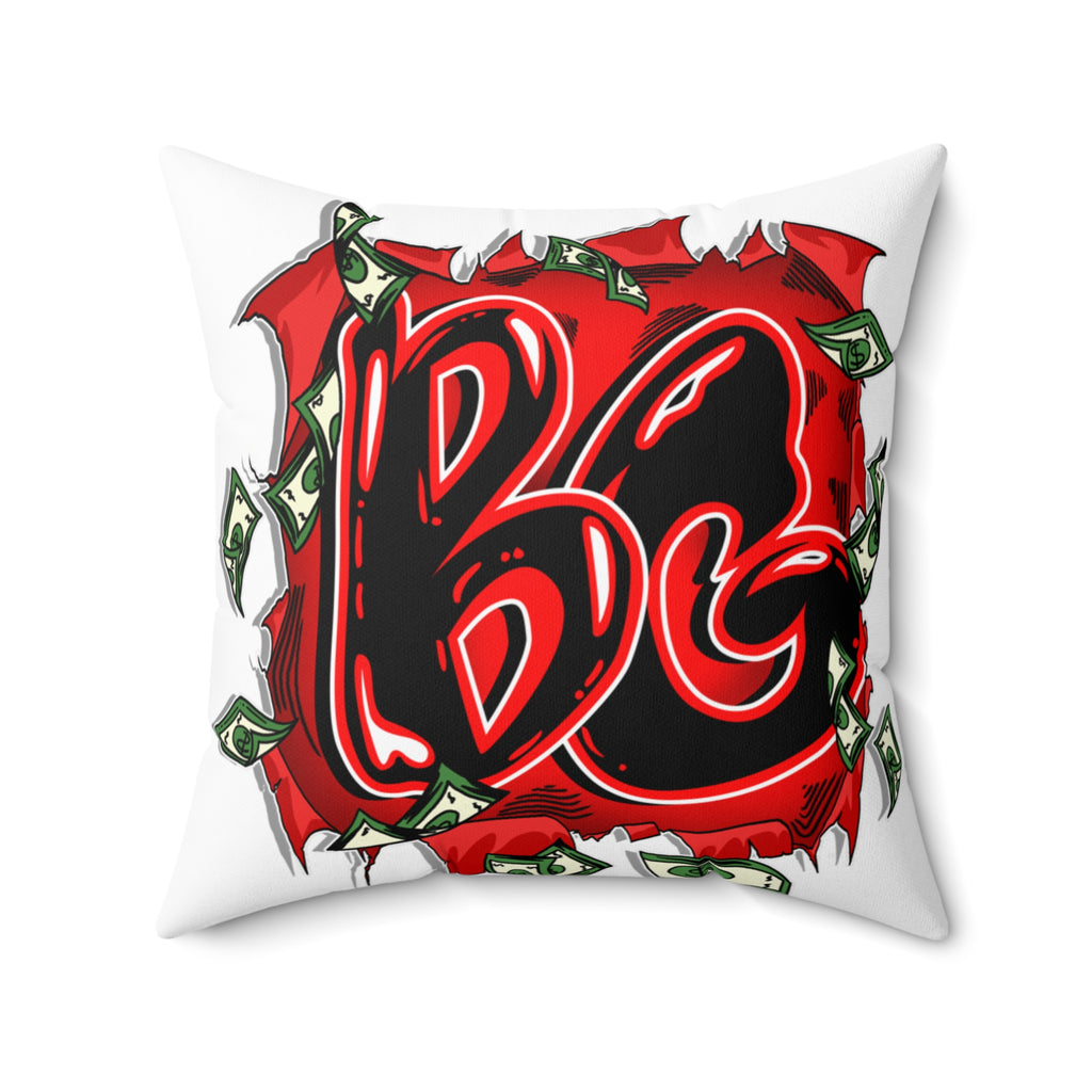 Spun Polyester Square Pillow | Red Goonie