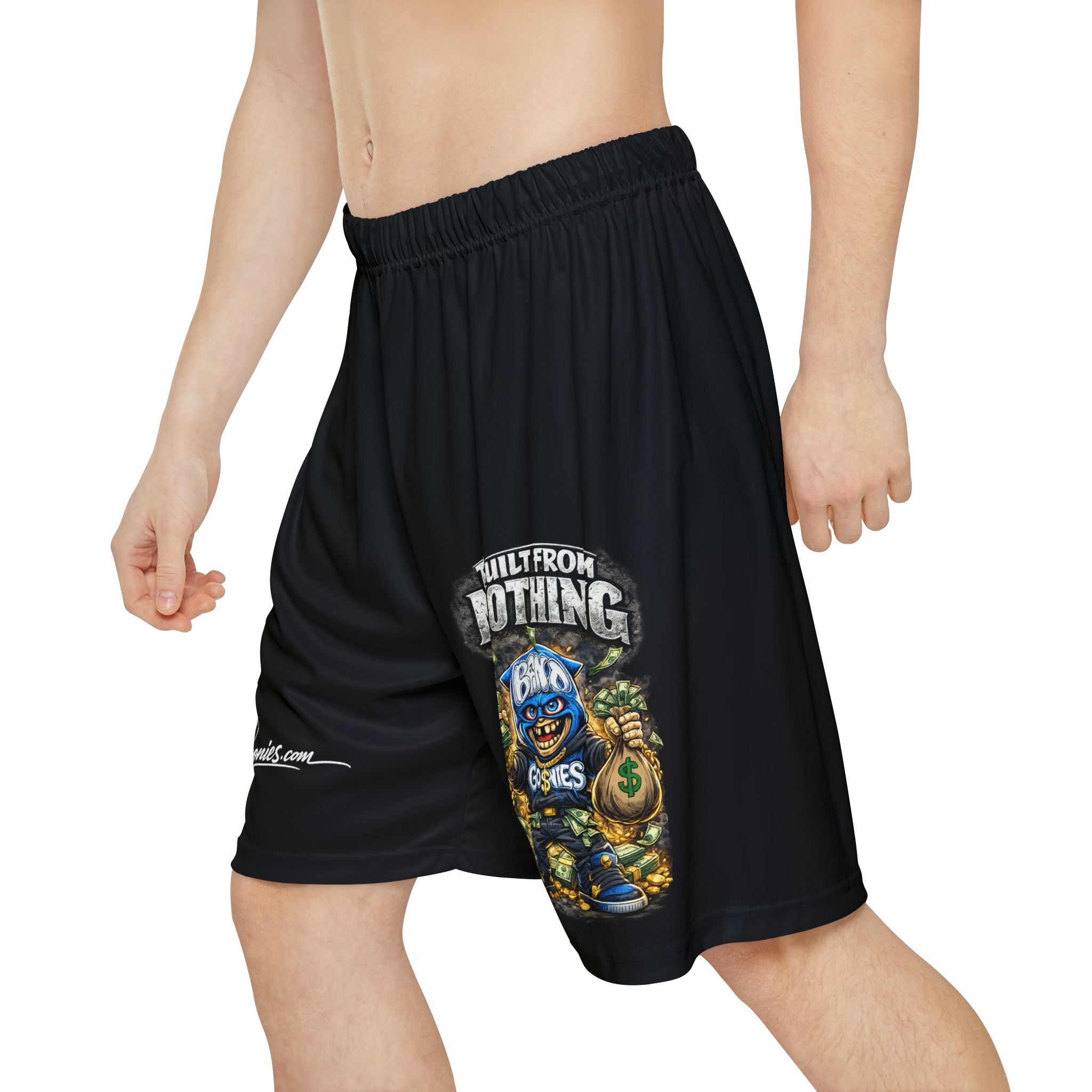 Men’s Sports Shorts (Black) | Blue Goonie "Built from Nothing"
