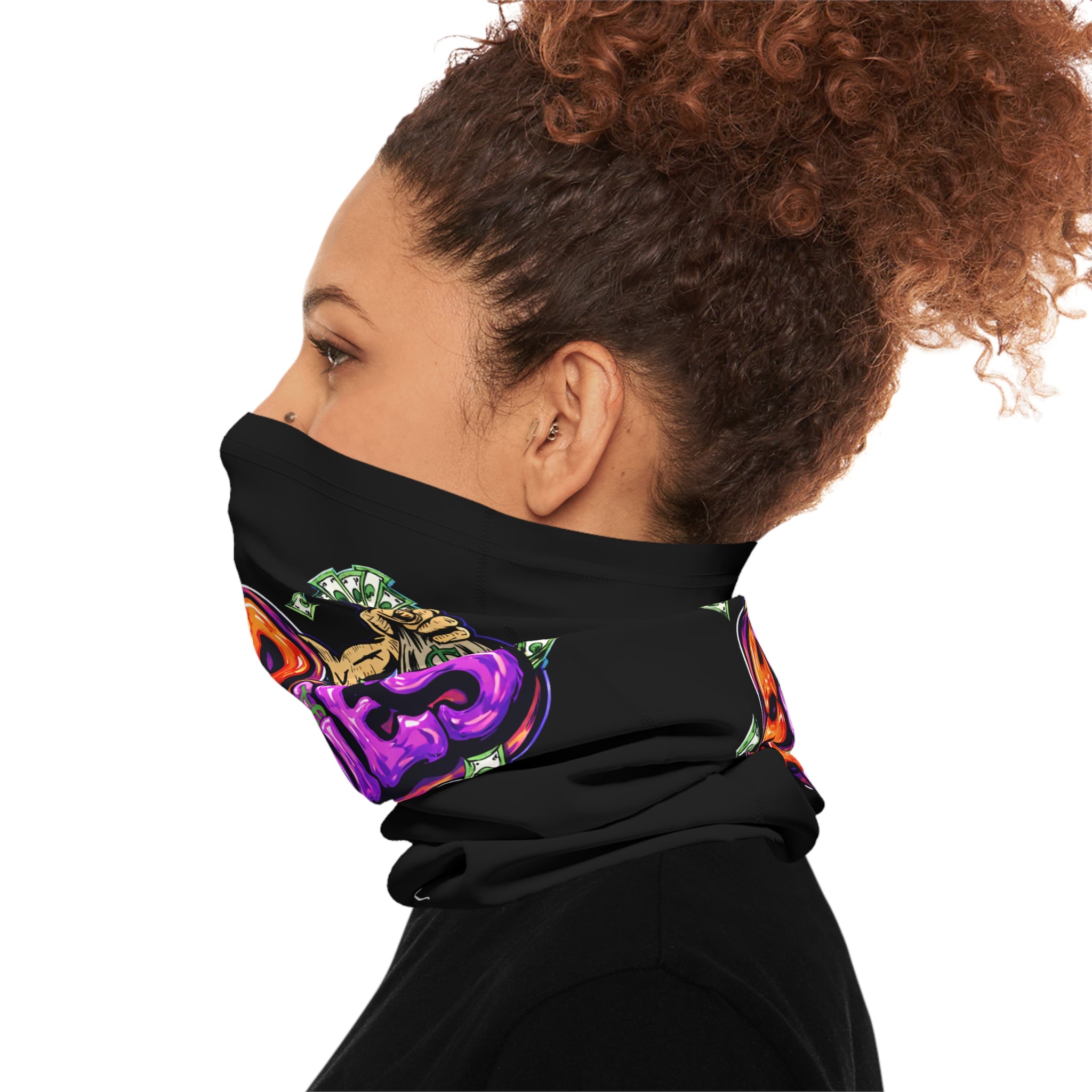 Midweight Neck Gaiter | Orange & Purple Band Goonies