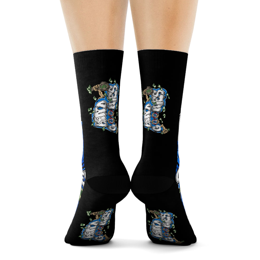 Crew Socks | Black & Blue