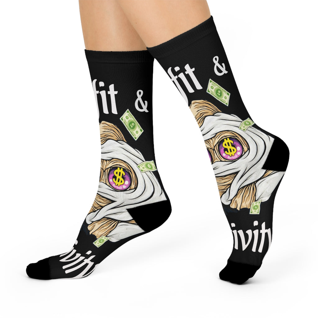 "Profit & Positivity" Cushioned Crew Socks