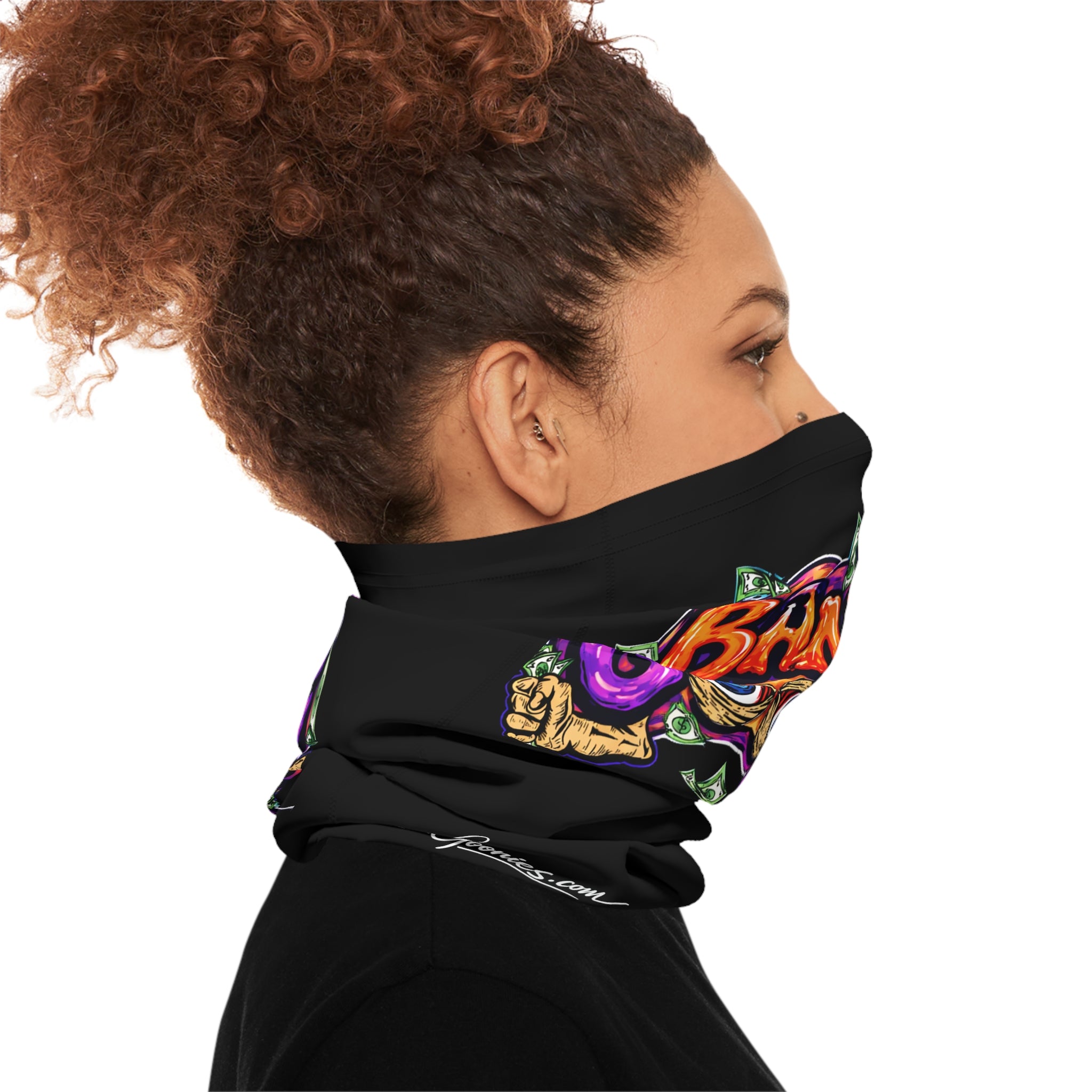 Midweight Neck Gaiter | Orange & Purple Band Goonies