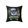 Polyester Square Pillow | Blue Goonie "Money Follows Mindset"