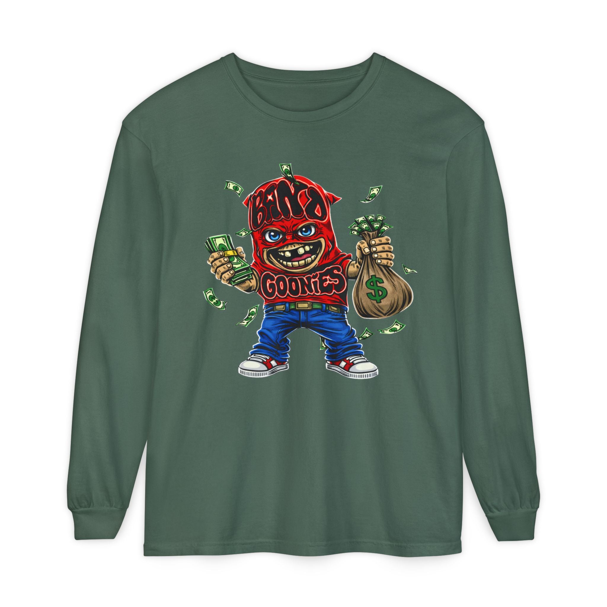 Garment-Dyed Long Sleeve T-Shirt | Red Band Goonie