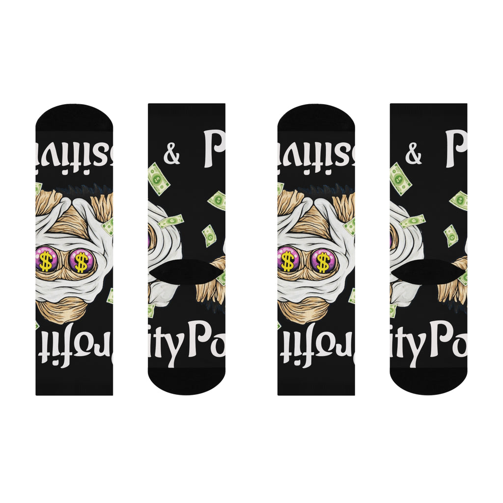 "Profit & Positivity" Cushioned Crew Socks